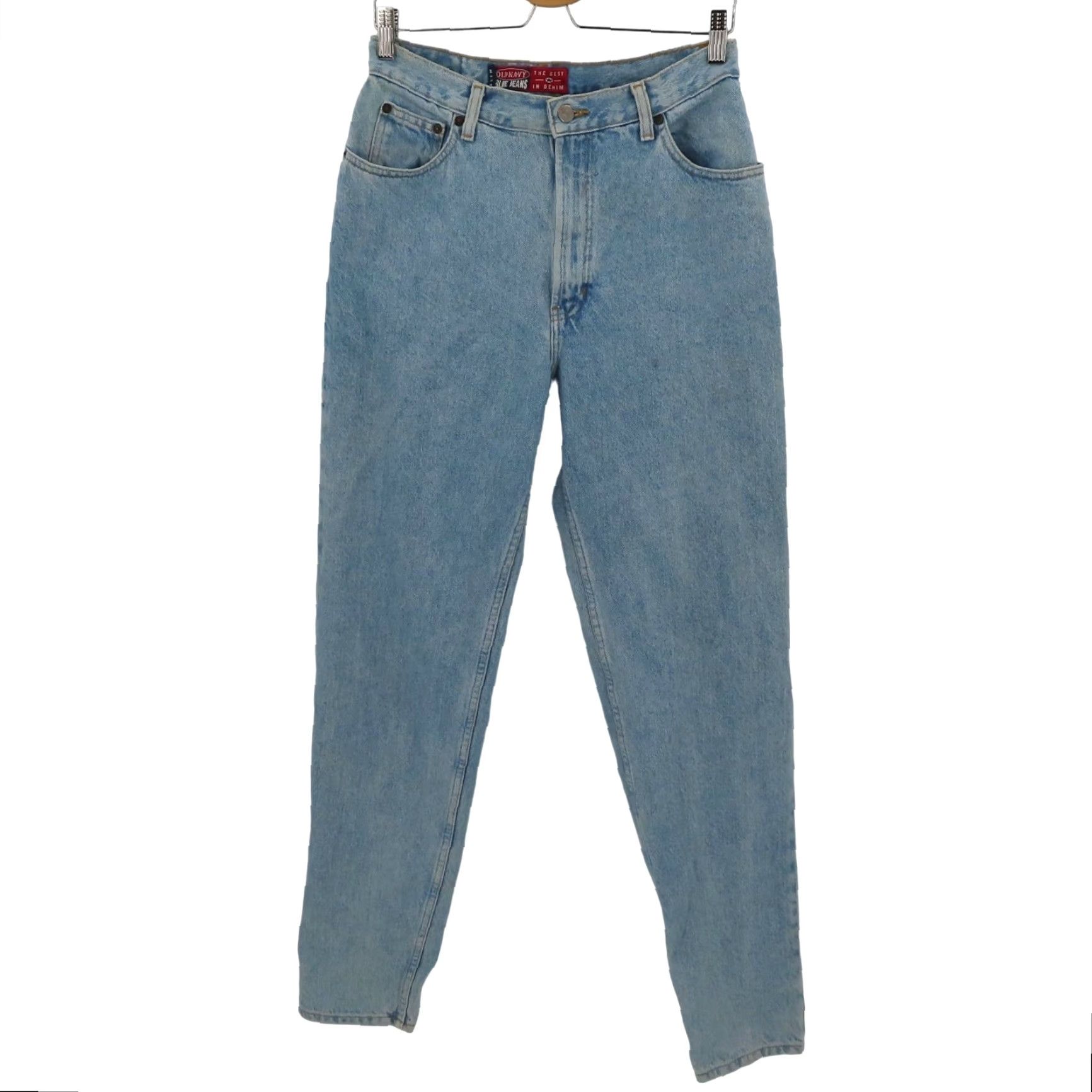 Old Navy VINTAGE Old Navy Womens Jeans Slim Straight 12L 12 Long Blue Denim HIGH RISE 90s Size 34" / US 12 / IT 48 - 2 Thumbnail
