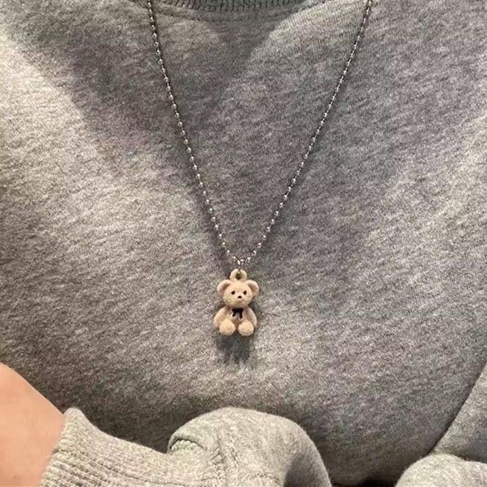 Cuban Link Chain Flocking Bear Pendant Necklaces | Grailed