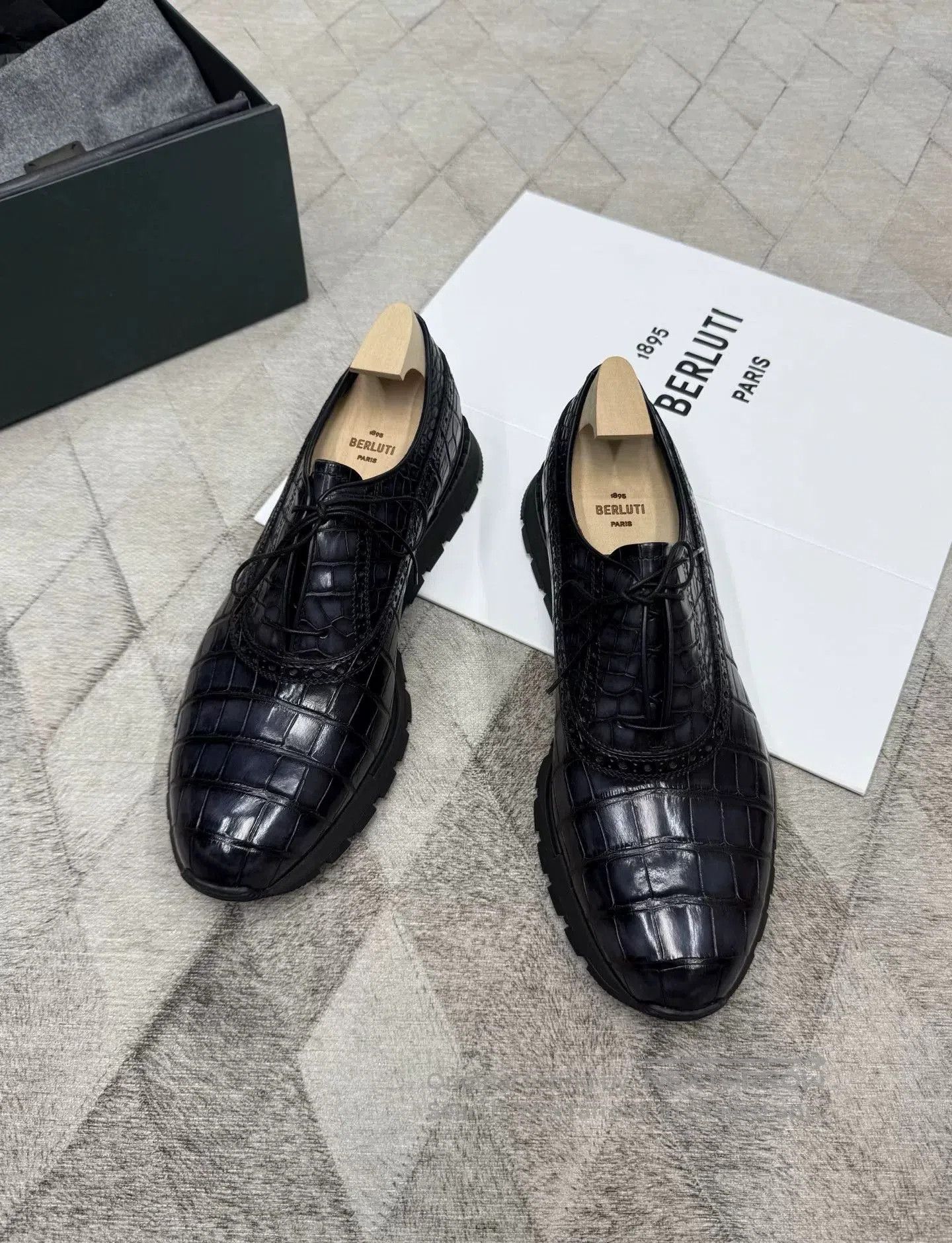 Berluti Berluti Fast Track Crocodile Leather Shoes. Size US 11.5 / EU 44-45 - 1 Thumbnail