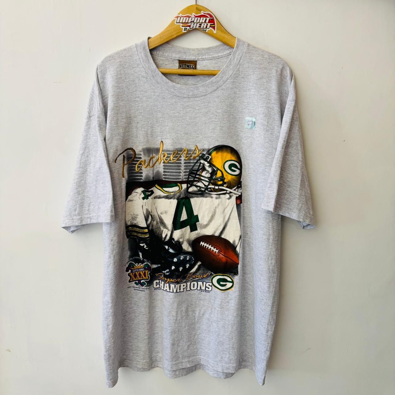 Nutmeg Vintage Nutmeg Super Bowl Packers 1996 Shirt Size US XL / EU 56 / 4 - 1 Thumbnail