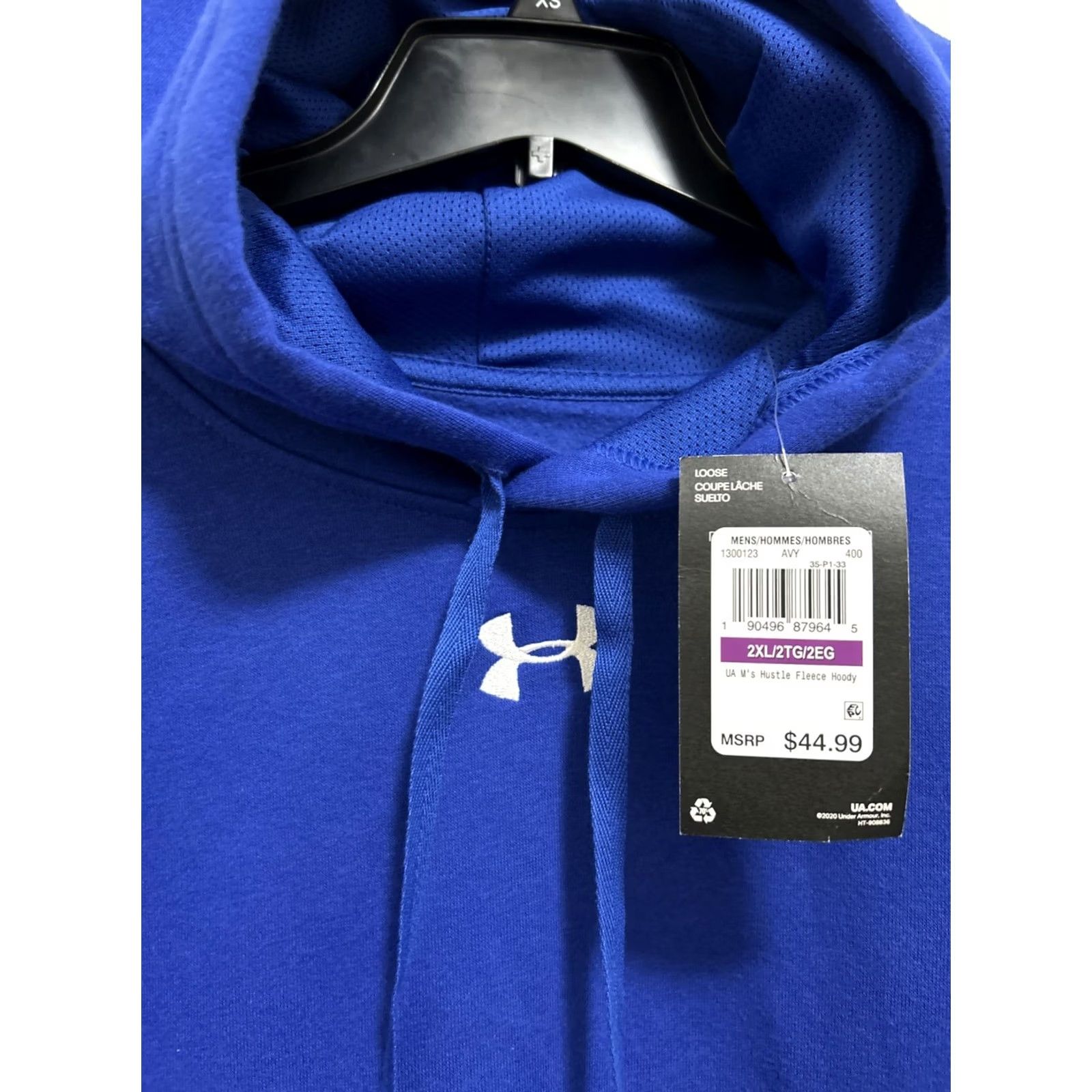 Under Armour Under Armour Hoodie Mens 2XL Blue Hustle Fleece Hoody Pullover Sweatshirt Shirt Mens Hoodie Blue 2XL Athletic Sports Pullover Hoodie Size US XXL / EU 58 / 5 - 4 Thumbnail