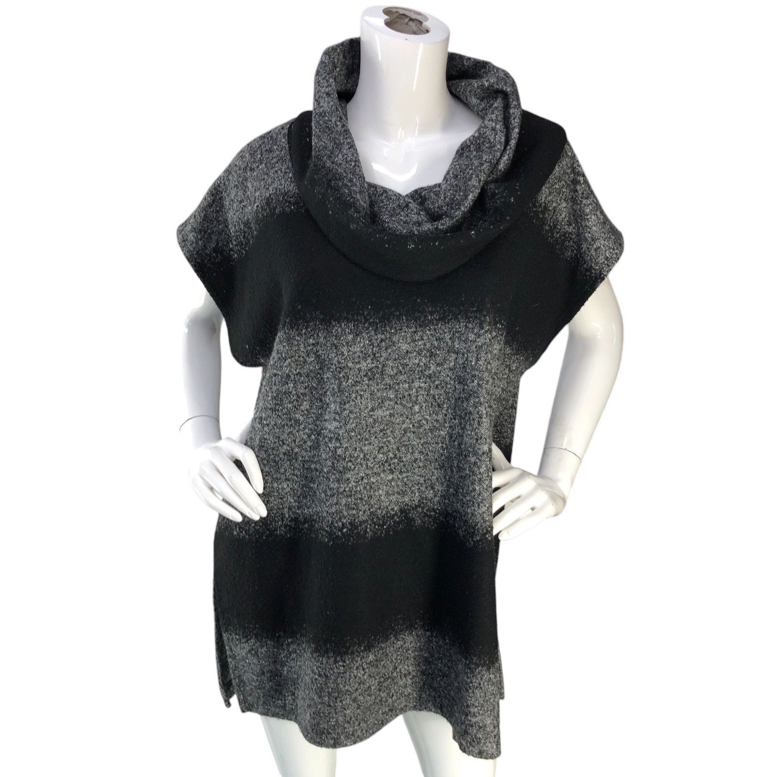 Bryn Walker Bryn Walker Size S Sweater Knit Tunic Cowl Neck Striped Gray Size S / US 4 / IT 40 - 11 Thumbnail