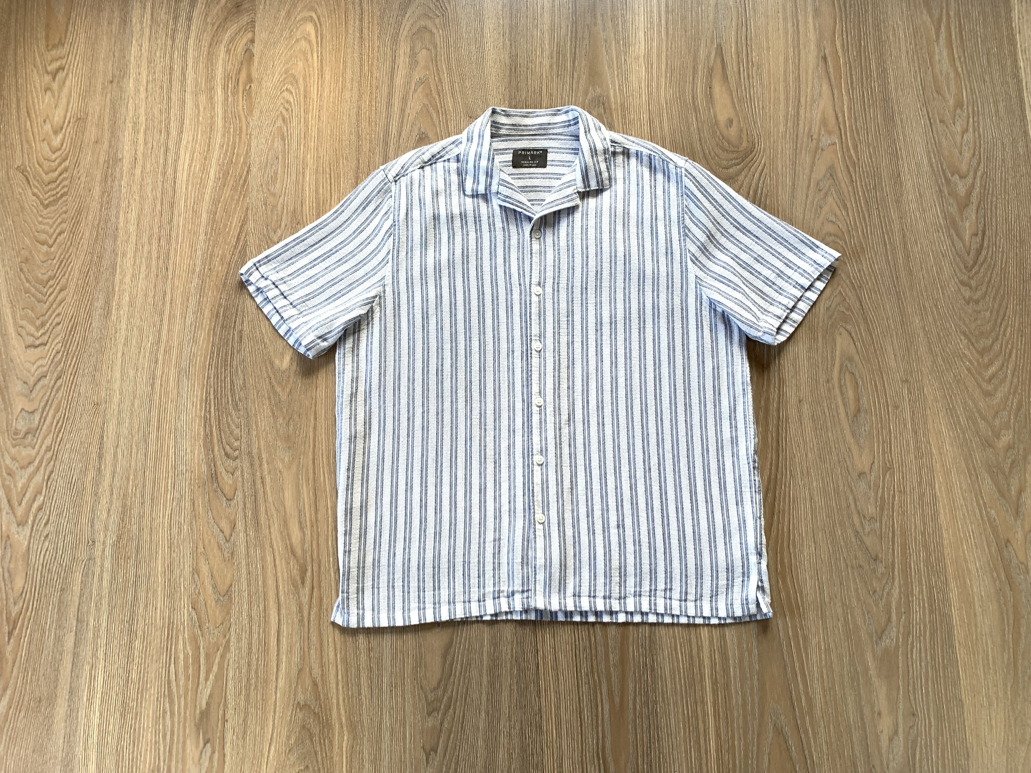 Other Primark Regular Fit Seersucker Stripe Summer Shirt Size US L / EU 52-54 / 3 - 1 Thumbnail