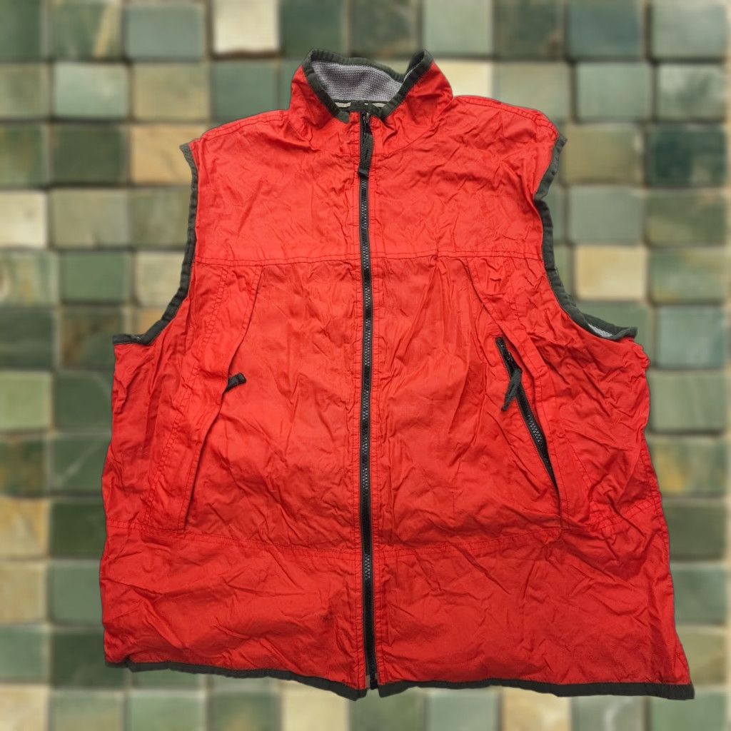Gap Vtg GAP Thermal Lined WIndbreaker Vest Mens XL Orange 90s Camp Gorpcore Windbreaker Full Zip Lined 2000s Size US XL / EU 56 / 4 - 1 Thumbnail