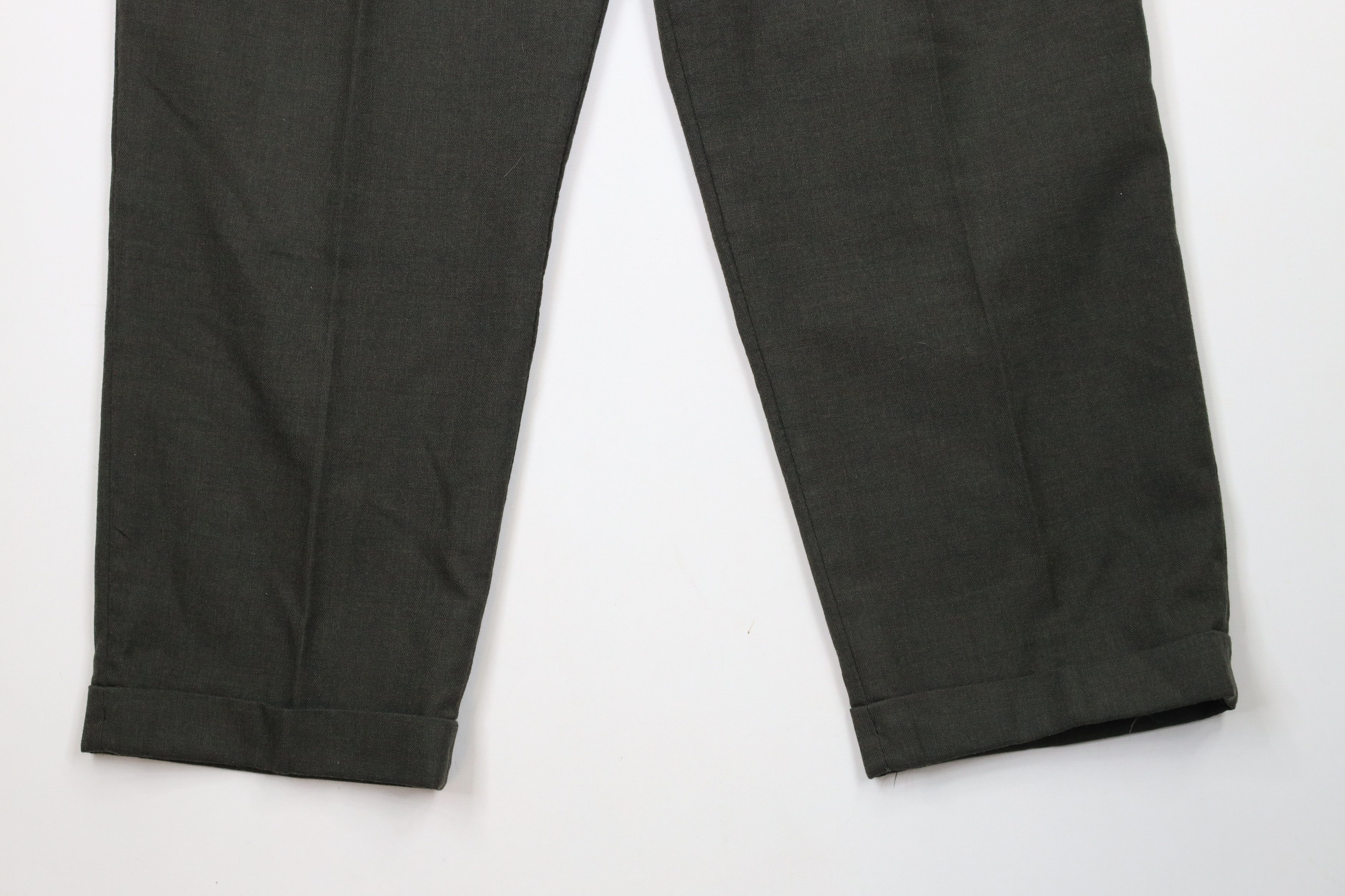 Vintage Vintage 90s Streetwear Herringbone Cuffed Wide Leg Pants Size US 36 / EU 52 - 4 Thumbnail