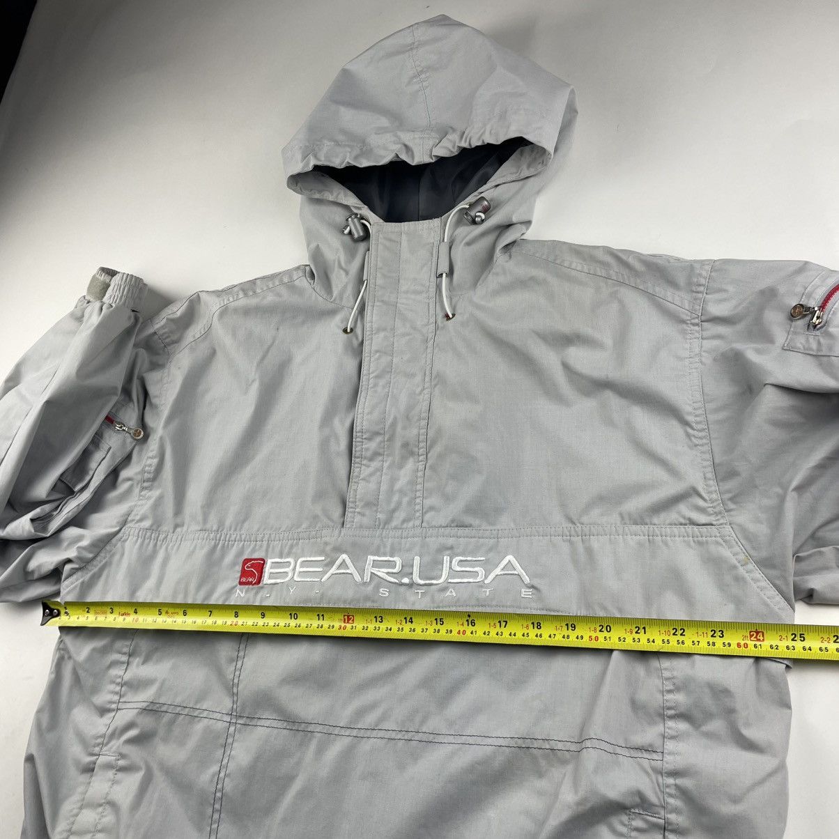 Other Y2K Bear Usa NY State Anorak Jacket Pullover Grey Mens S/M Size US S / EU 44-46 / 1 - 13 Thumbnail