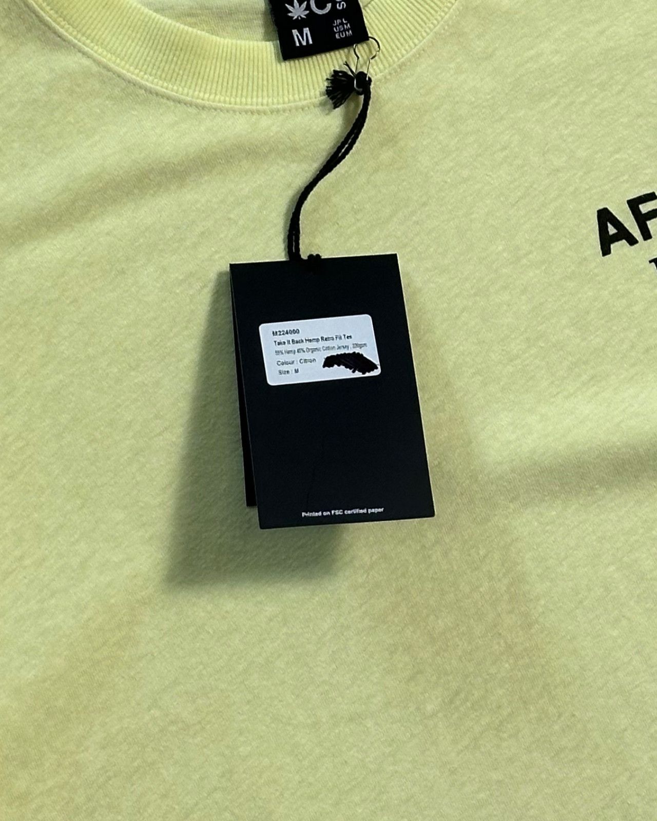 Afends BNWT Afends - Take It Back - Hemp Weed Yellow T-Shirt Medium Size US M / EU 48-50 / 2 - 11 Thumbnail
