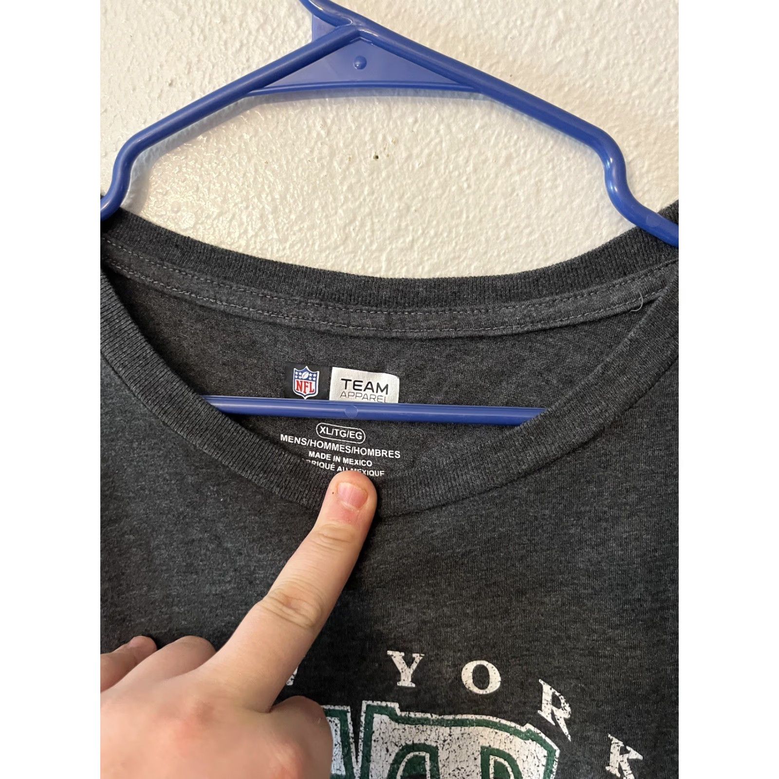 NFL VINTAGE NFL Jets T-Shirt Men's XL Gray Cotton Knit Logo 90s Football Size US XL / EU 56 / 4 - 2 Thumbnail