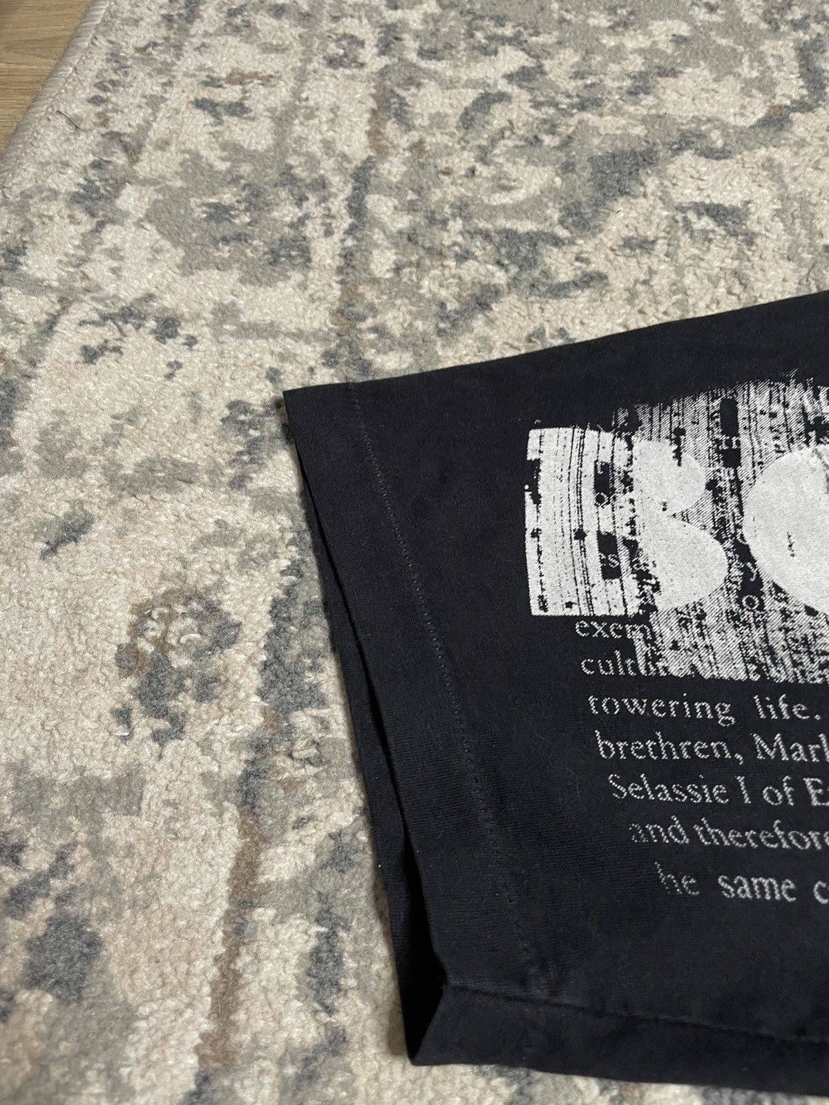Band Tees × Vintage Vintage Black T-Shirt Tee Fullprint Bob Marley Reggae Size US M / EU 48-50 / 2 - 4 Thumbnail