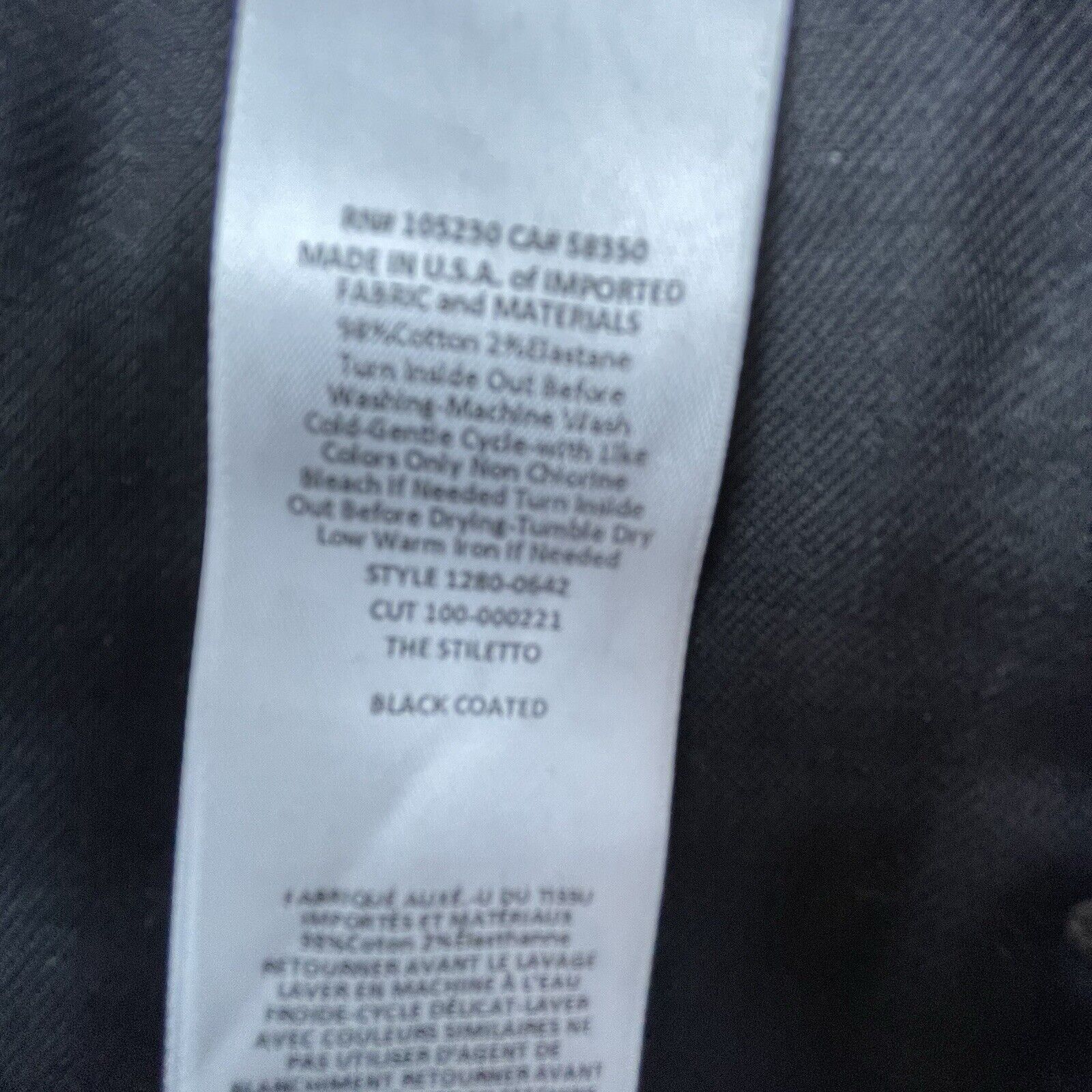 Current/Elliot Current Elliott Pants Womens 25 Black Coated Jeans Stiletto Size 25" / US 0 / IT 36 - 8 Thumbnail