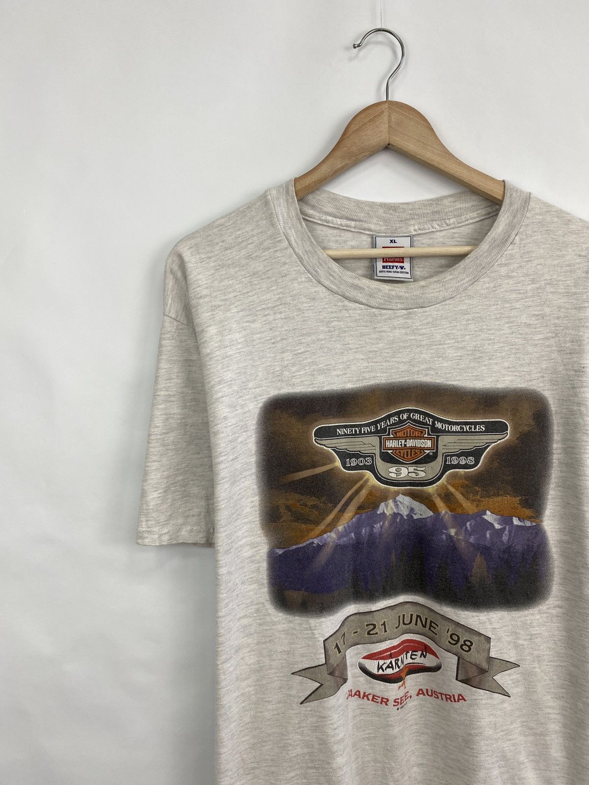 Harley Davidson 🇦🇹 Vintage 1998 Harley Davidson Karnten Austria T-Shirt Y2K Size US XL / EU 56 / 4 - 2 Thumbnail