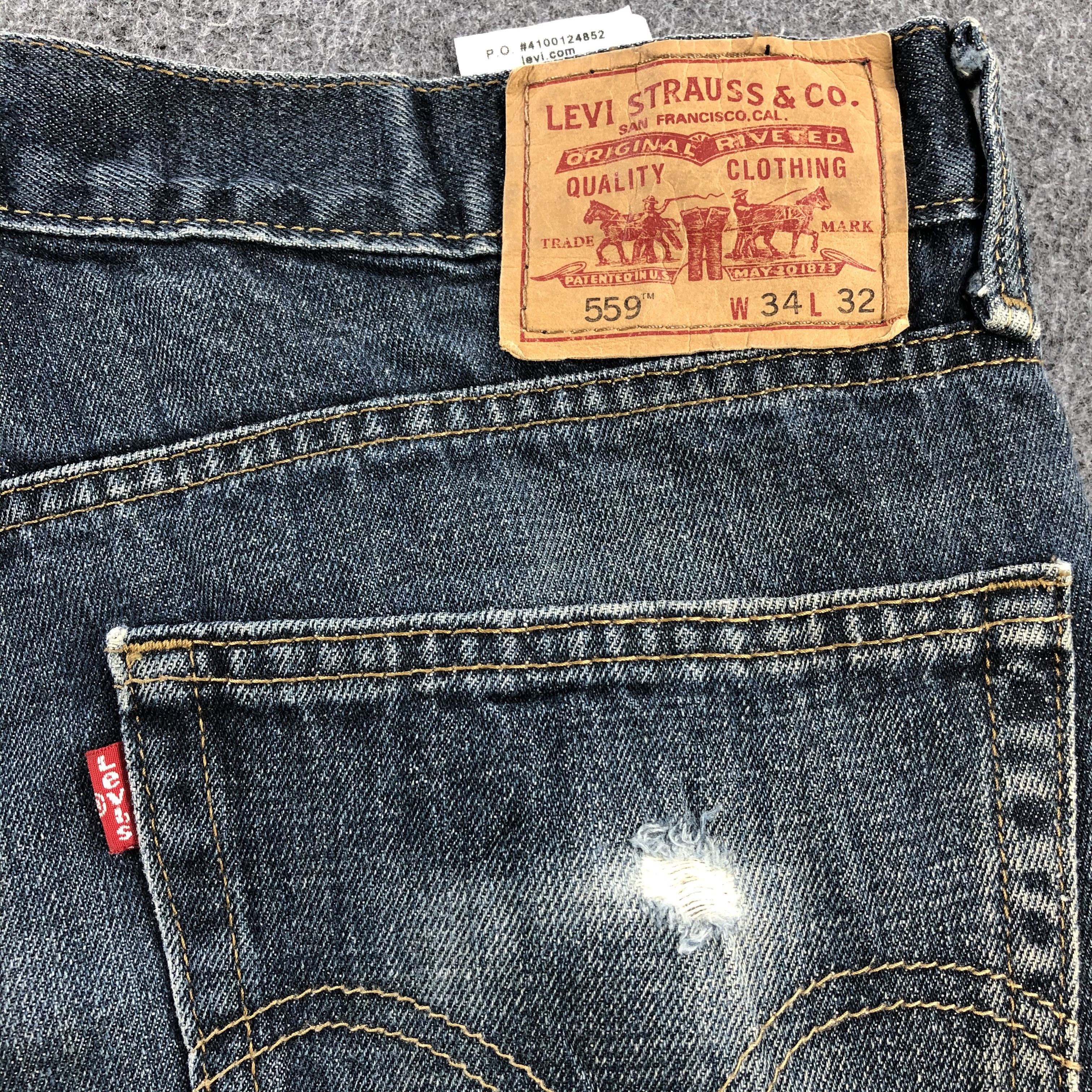 Levi's Vintage Blue Wash Levis 559 Jeans-J917 Size US 36 / EU 52 - 5 Thumbnail