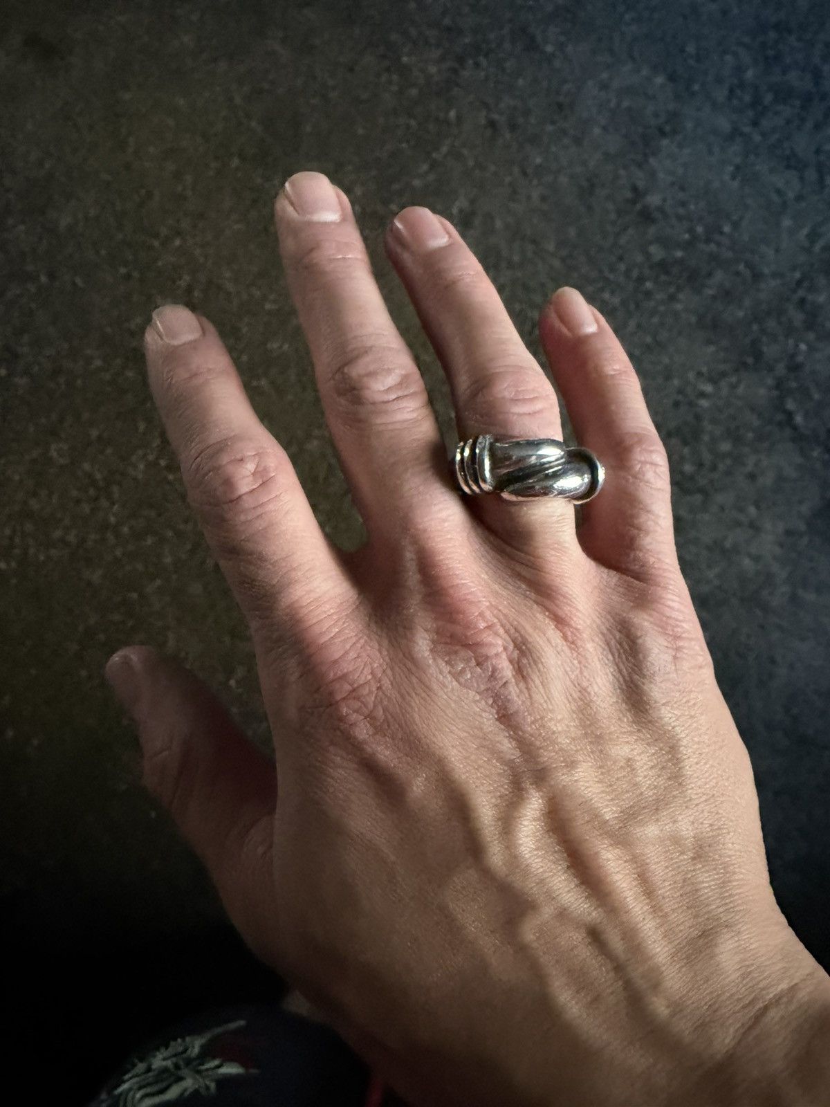 Goti Ricardo 925 silver overlap ring 18mm Size ONE SIZE - 5 Thumbnail