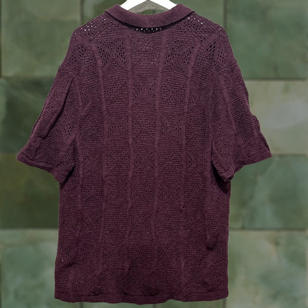 Abercrombie & Fitch Abercrombie & Fitch Men Polo Short Sleeve XL Crochet Knit Button-Down Shirt Size US XL / EU 56 / 4 - 1 Thumbnail