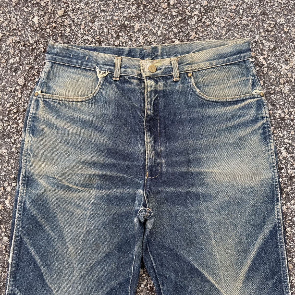 Japanese Brand VINTAGE FIESTA FADED RUSTY RIPPED DENIM JEAN PANTS W34 Size US 34 / EU 50 - 3 Thumbnail