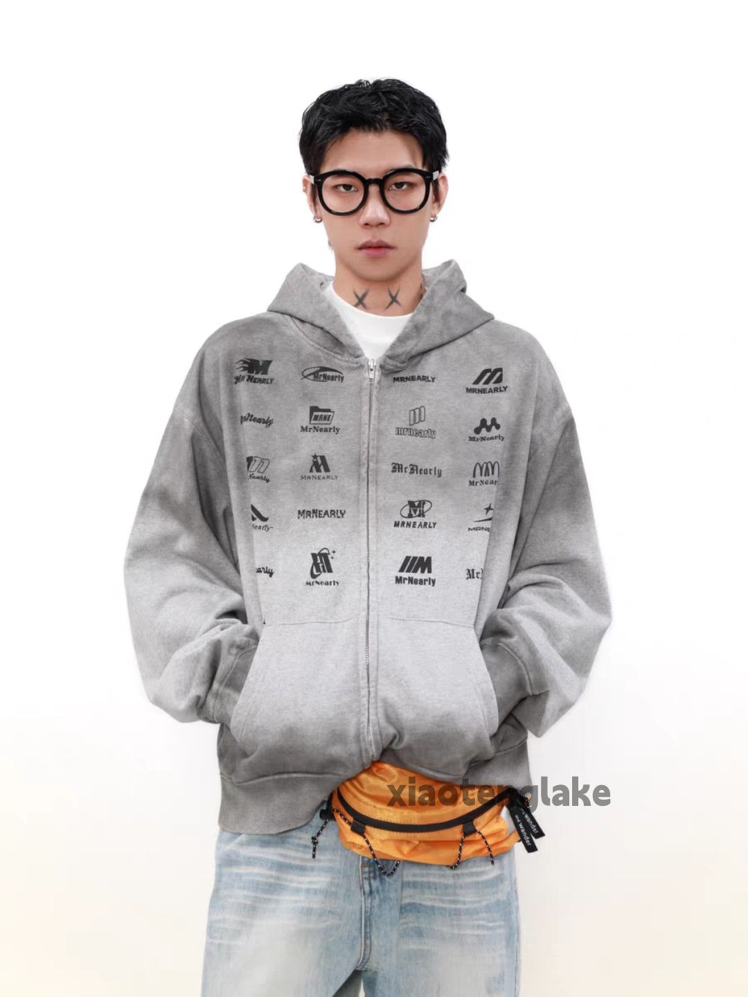 Vintage Unisex washed faded punk grunge stain sports hoodie Size US M / EU 48-50 / 2 - 1 Thumbnail