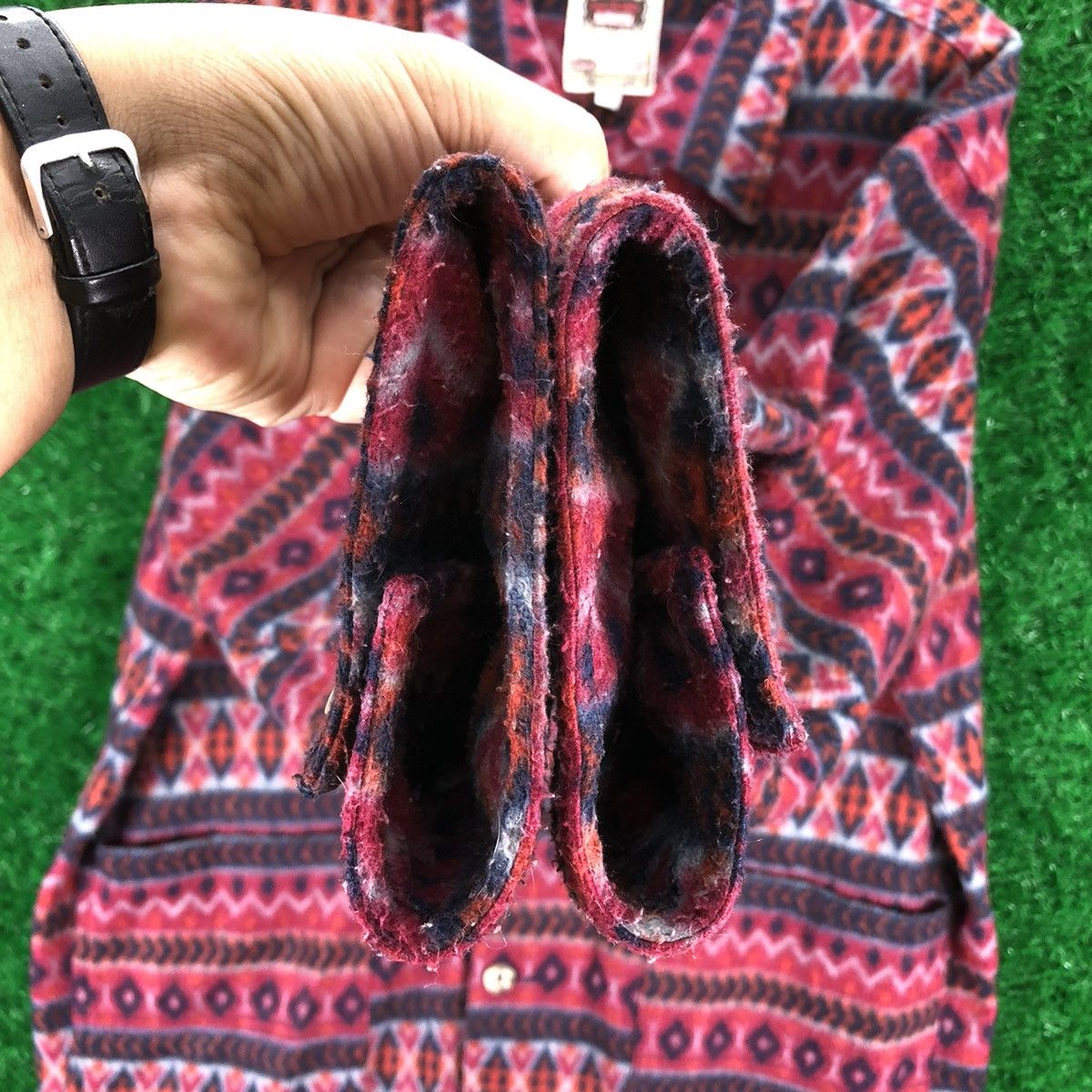 Japanese Brand Vintage 90's Navajo Fleece Chore Jacket by GQ Ford Size US XL / EU 56 / 4 - 9 Thumbnail