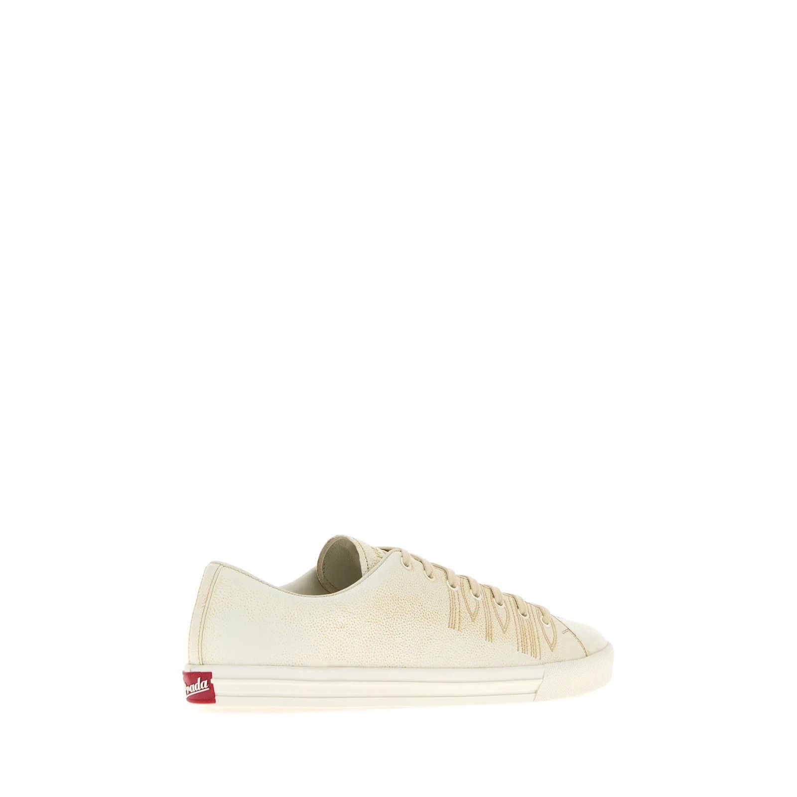 Prada PRADA Ivory Leather Sneakers New And Authentic (Men's size: Size US 8 / EU 41 - 3 Thumbnail