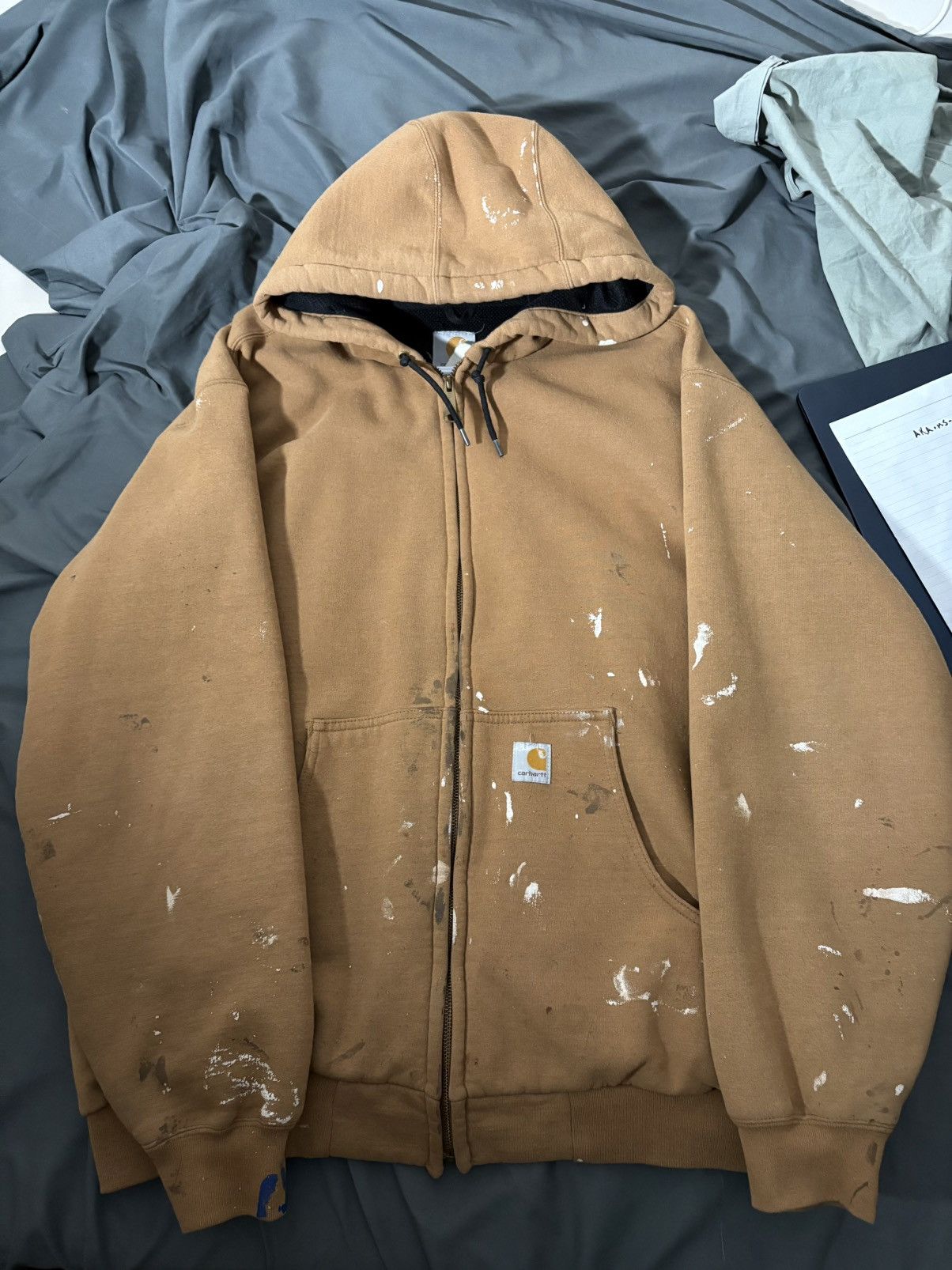Carhartt ダークグリーン ジャケット Carhartt デトロイトジャケット ダック地 ワークジャケット モス