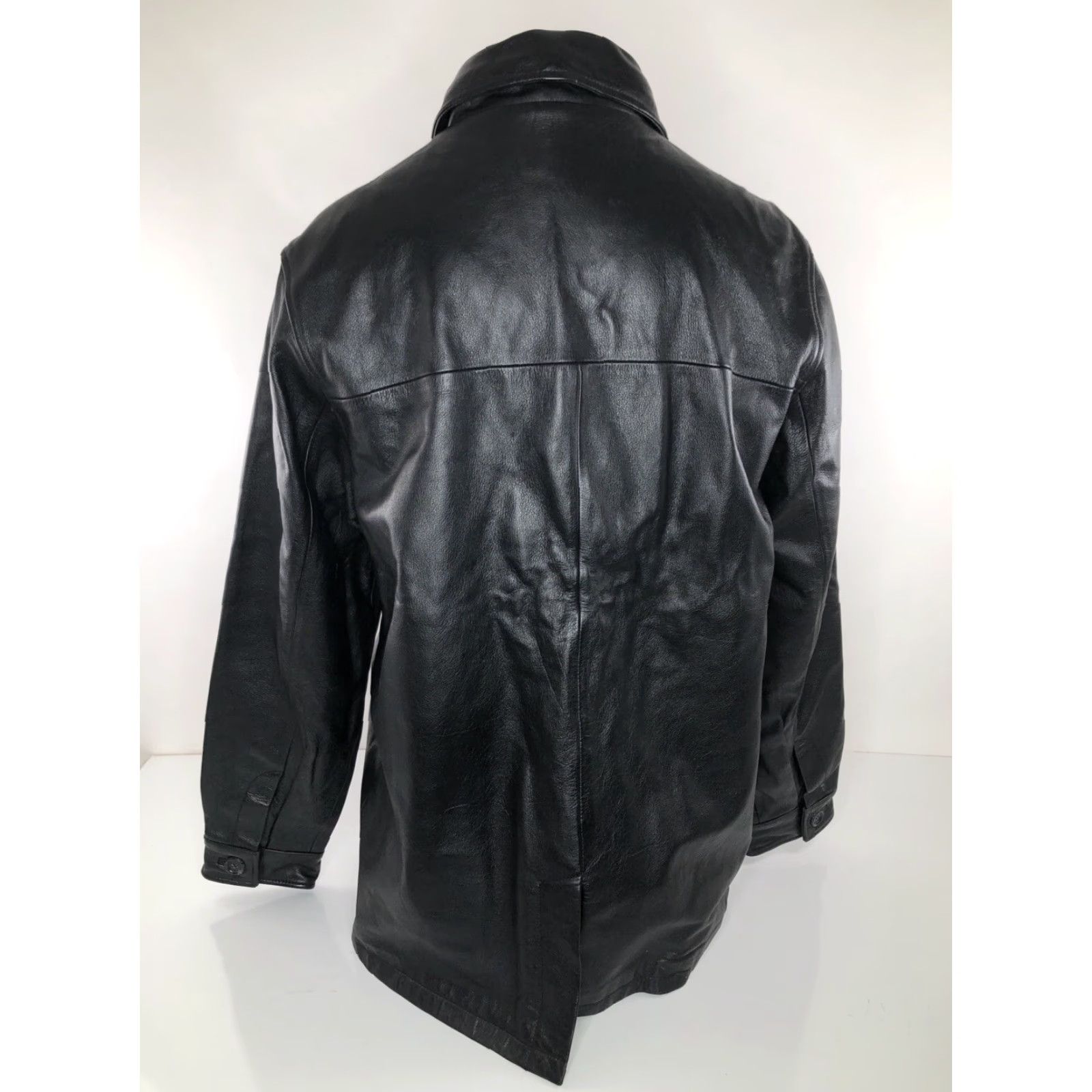 Ralph Lauren RALPH LAUREN CHAPS Leather Heavy Mens M Vintage Embossed Logo Jacket - EXC Black Size M Mens Jacket Size US M / EU 48-50 / 2 - 5 Thumbnail