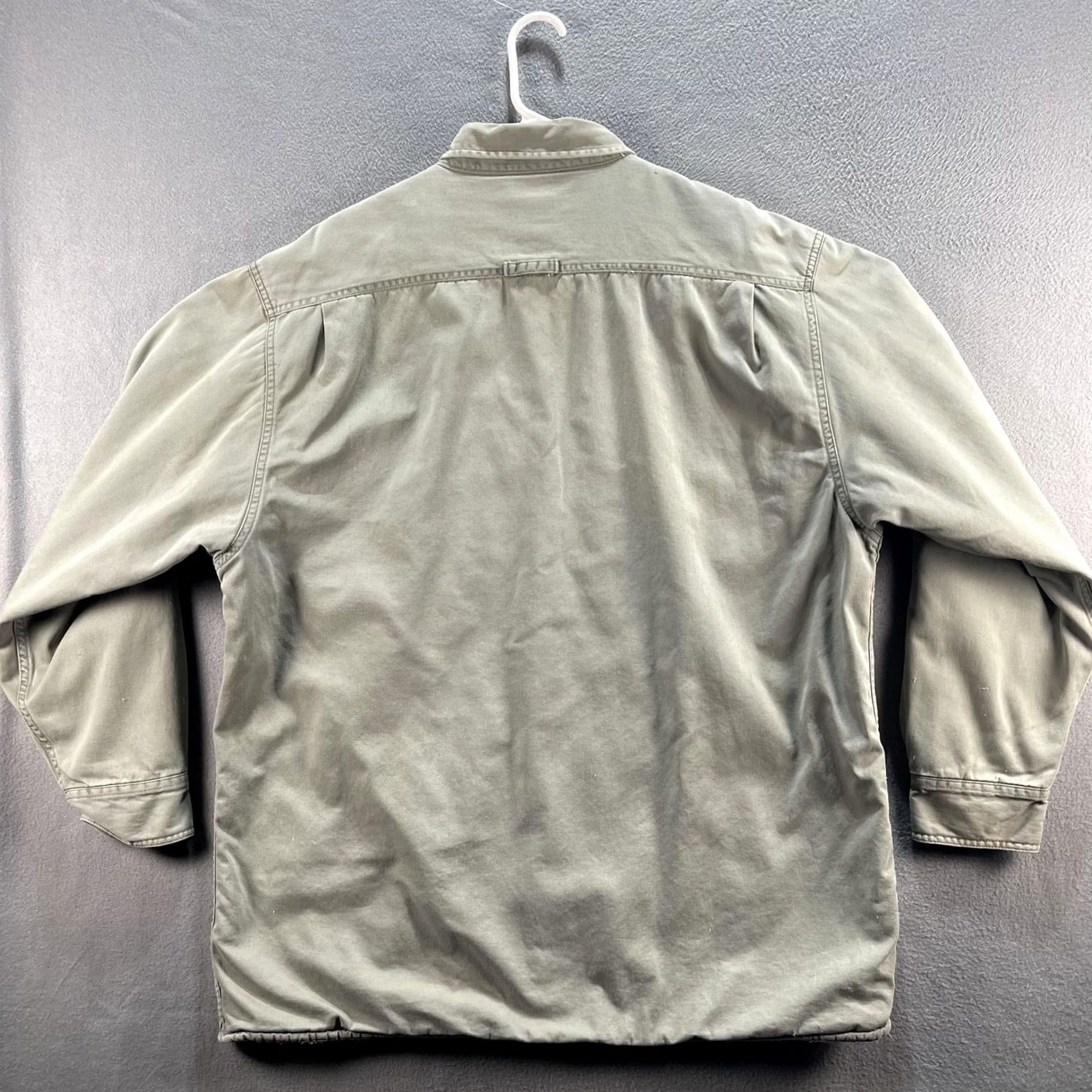 Levi's VINTAGE Levi's Jacket Mens XL Gray Sherpa Lined Bomber Button Up Cotton Chore Coat VTG Size US XL / EU 56 / 4 - 3 Thumbnail