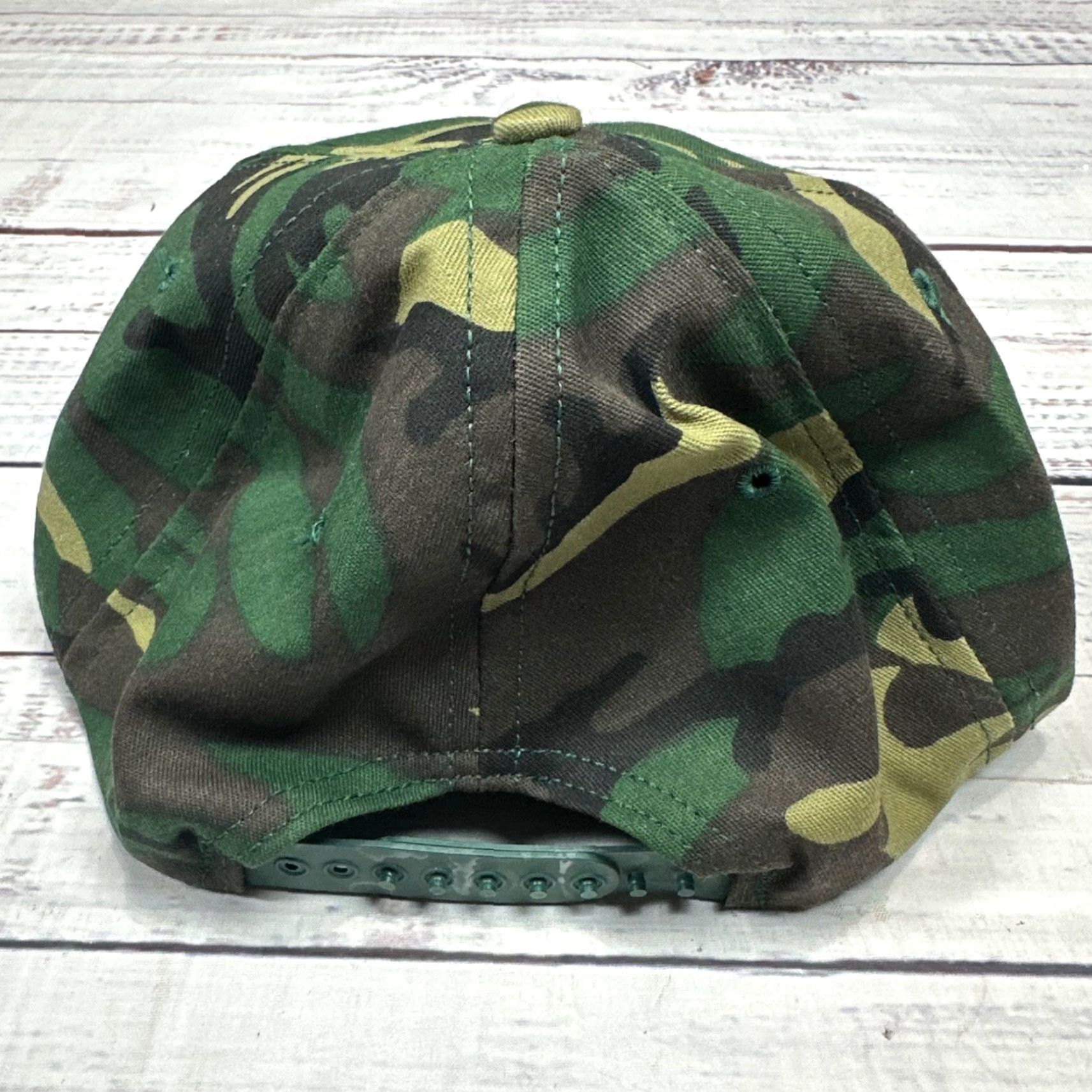 Bally Vtg NCOA Air Force Green Camo Snapback Ball Cap OS Adjustable USA Made Hat Mens Green Camo Baseball Cap OS Adjustable US Made Size ONE SIZE - 5 Thumbnail
