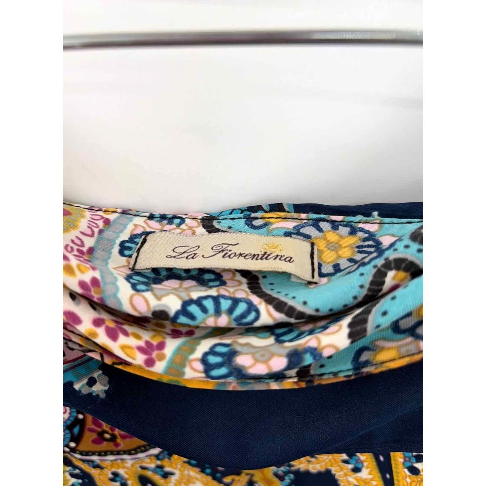 Vintage La Fiorentina Navy One Size Poncho Blouse Size ONE SIZE - 3 Thumbnail