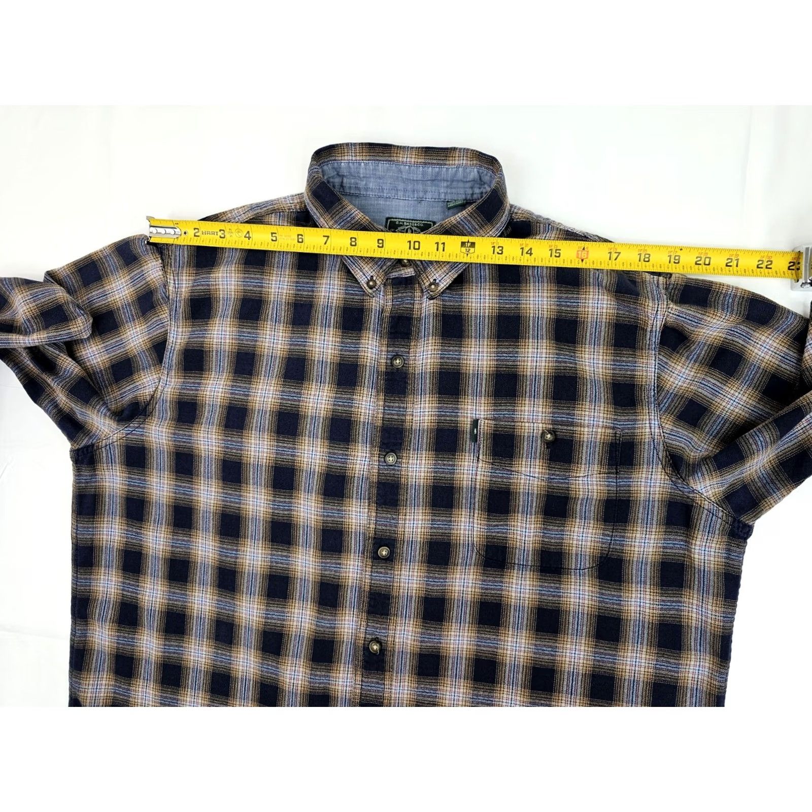 Vintage GH Bass For Hard Service Flannel Button Shirt Men XL Yellow Black Plaid Shirt Size US XL / EU 56 / 4 - 7 Thumbnail