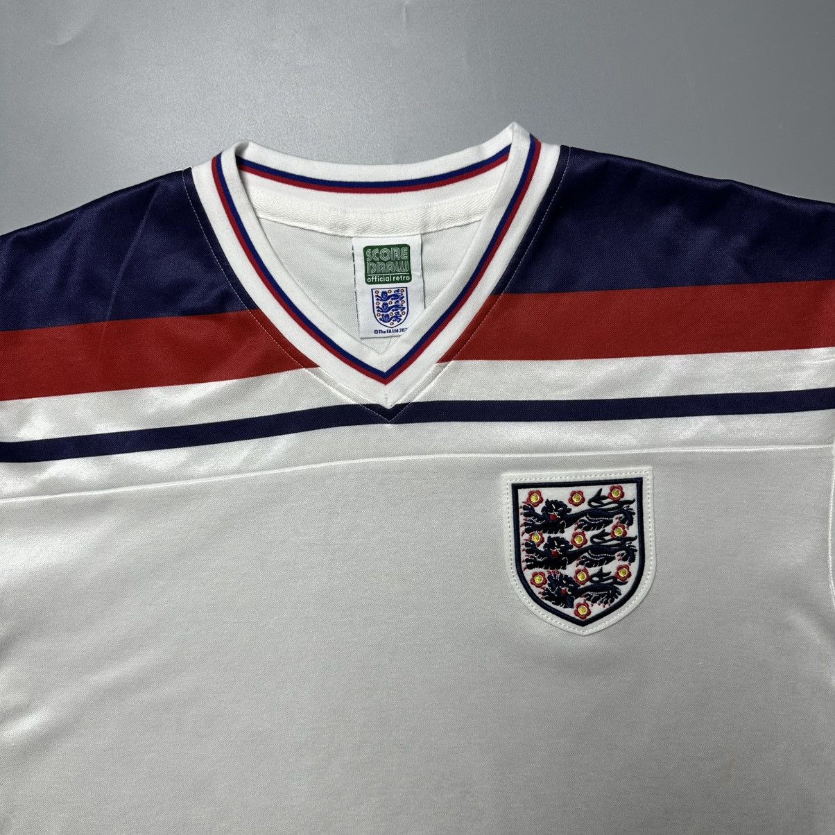 Umbro ENGLAND x SCORE DRAW 1980/1983 SOCCER HOME JERSEY Size US L / EU 52-54 / 3 - 2 Thumbnail