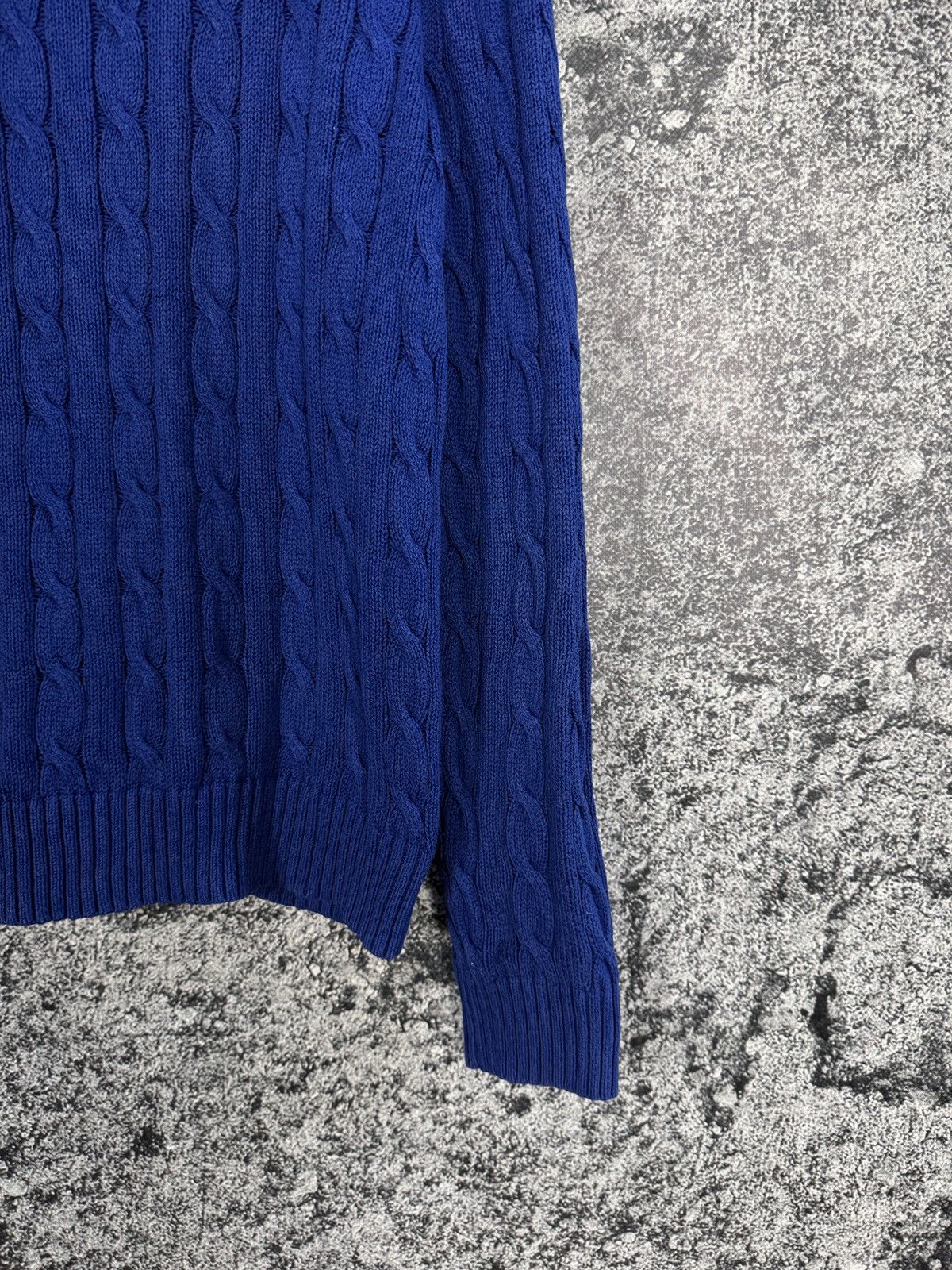 Polo Ralph Lauren Polo Ralph Lauren Cable Knit Sweater Pullover Blue Size M Size US M / EU 48-50 / 2 - 15 Thumbnail