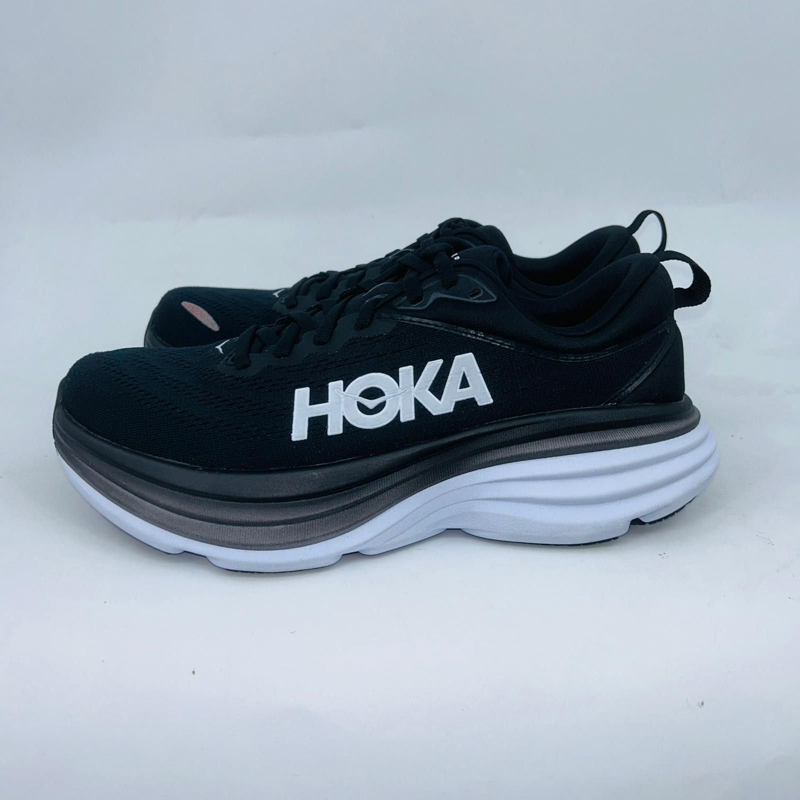 Hoka HOKA WOMEN'S BONDI8 WHITE/BLACK MESH RUNNING SHOES SIZE 8.5B Size US 8.5 / IT 38.5 - 4 Thumbnail