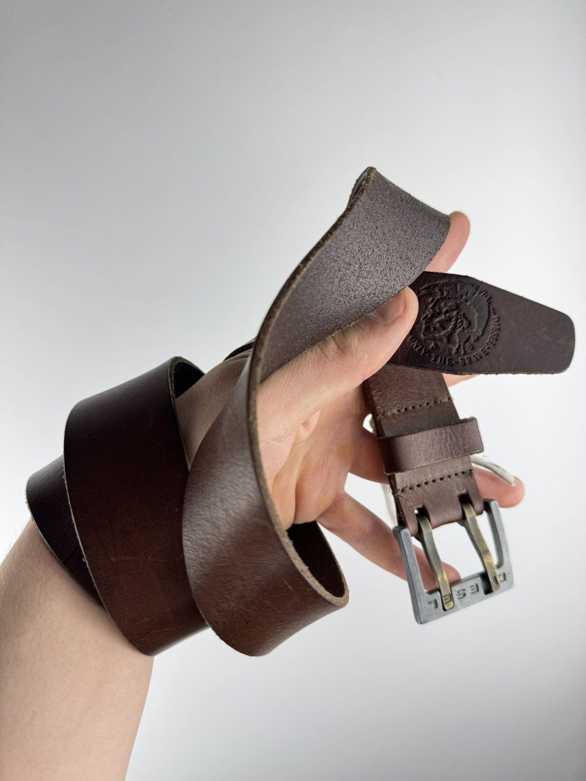 Diesel Vintage Y2K Diesel Leather Belt Brown Made in Italy 🇮🇹 Size ONE SIZE - 1 Thumbnail