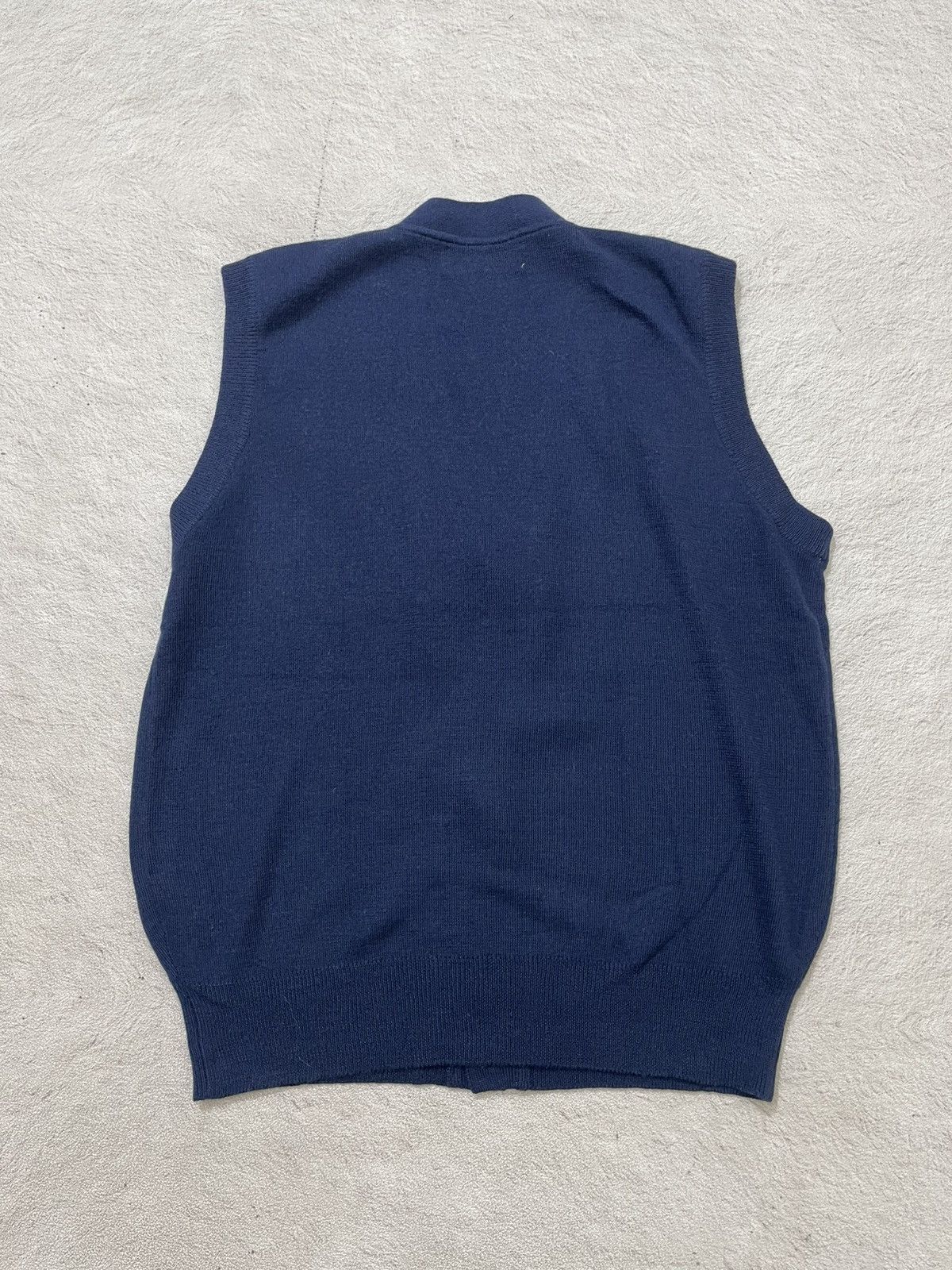 Yves Saint Laurent Vintage Valentino Gabbana Knit Vest Embroidery Y2K YSL CDG Size 44R - 6 Thumbnail