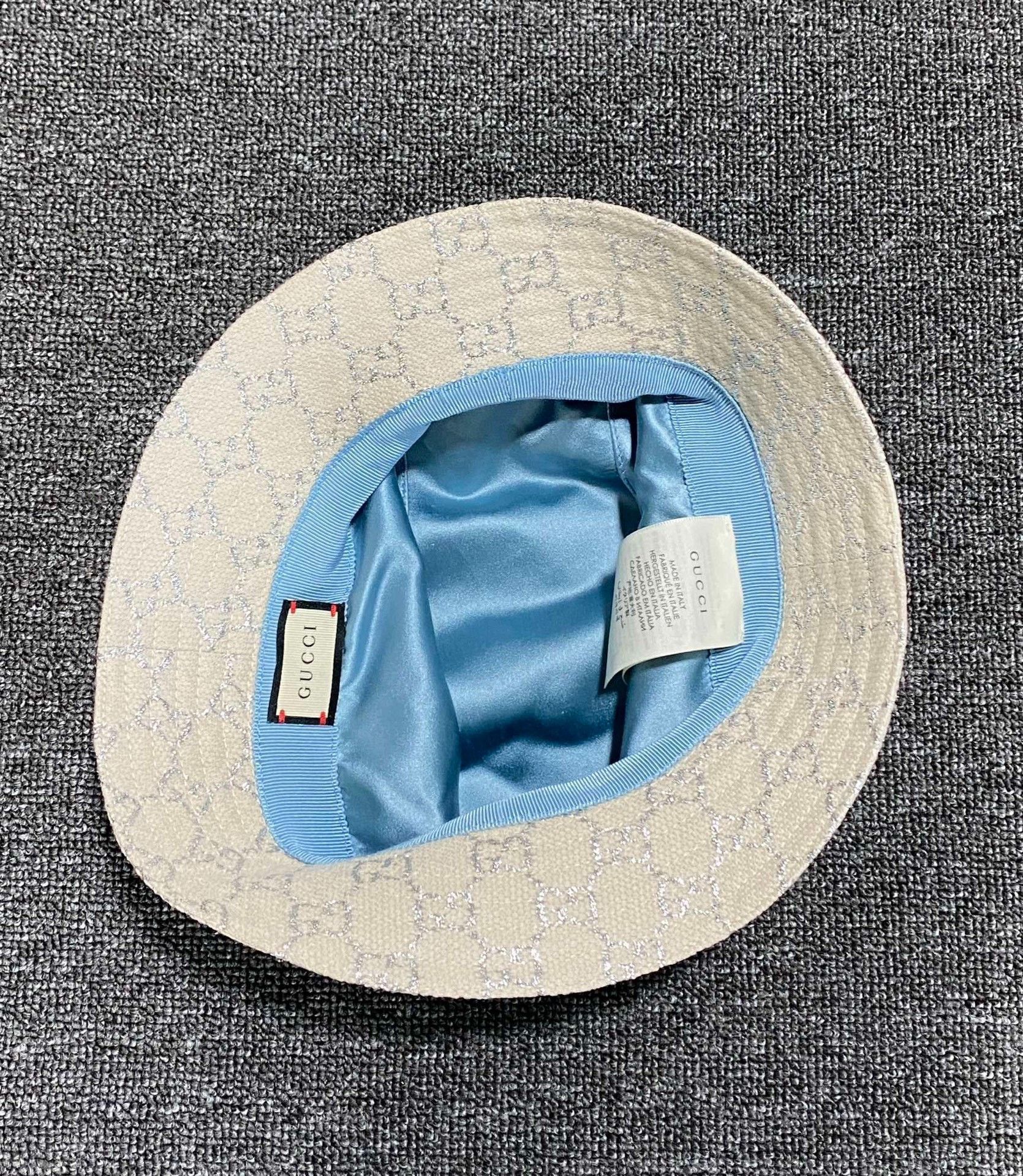 Gucci Gucci silver silk full-printed old flower fisherman's hat 2 Size ONE SIZE - 4 Thumbnail