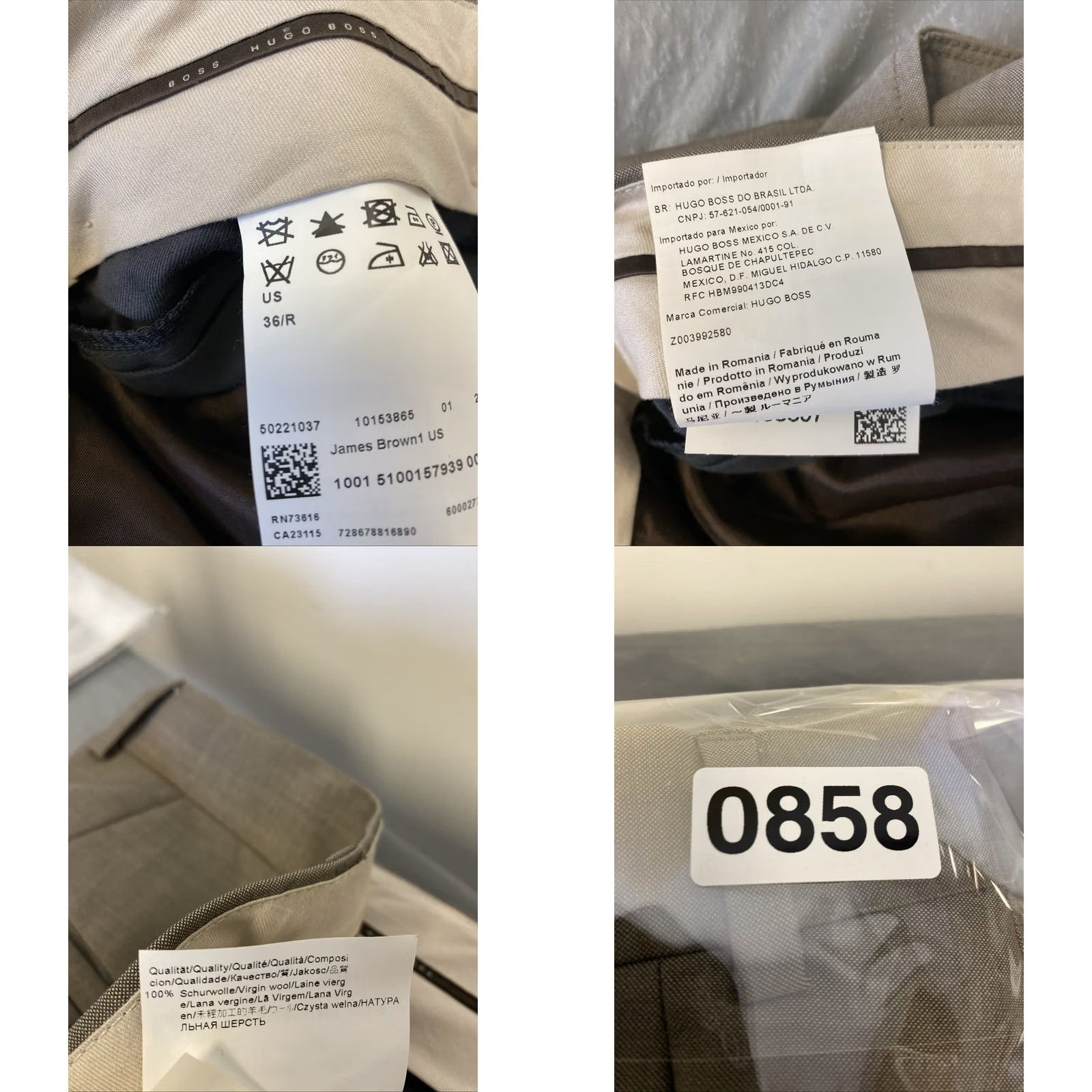 Hugo Boss HUGO BOSS Dress Pants Men’s Size 36 Light Brown Flat Front Wool 30 Inseam Dry Clean Only Regular Pants Mens Size US 36 / EU 52 - 8 Thumbnail