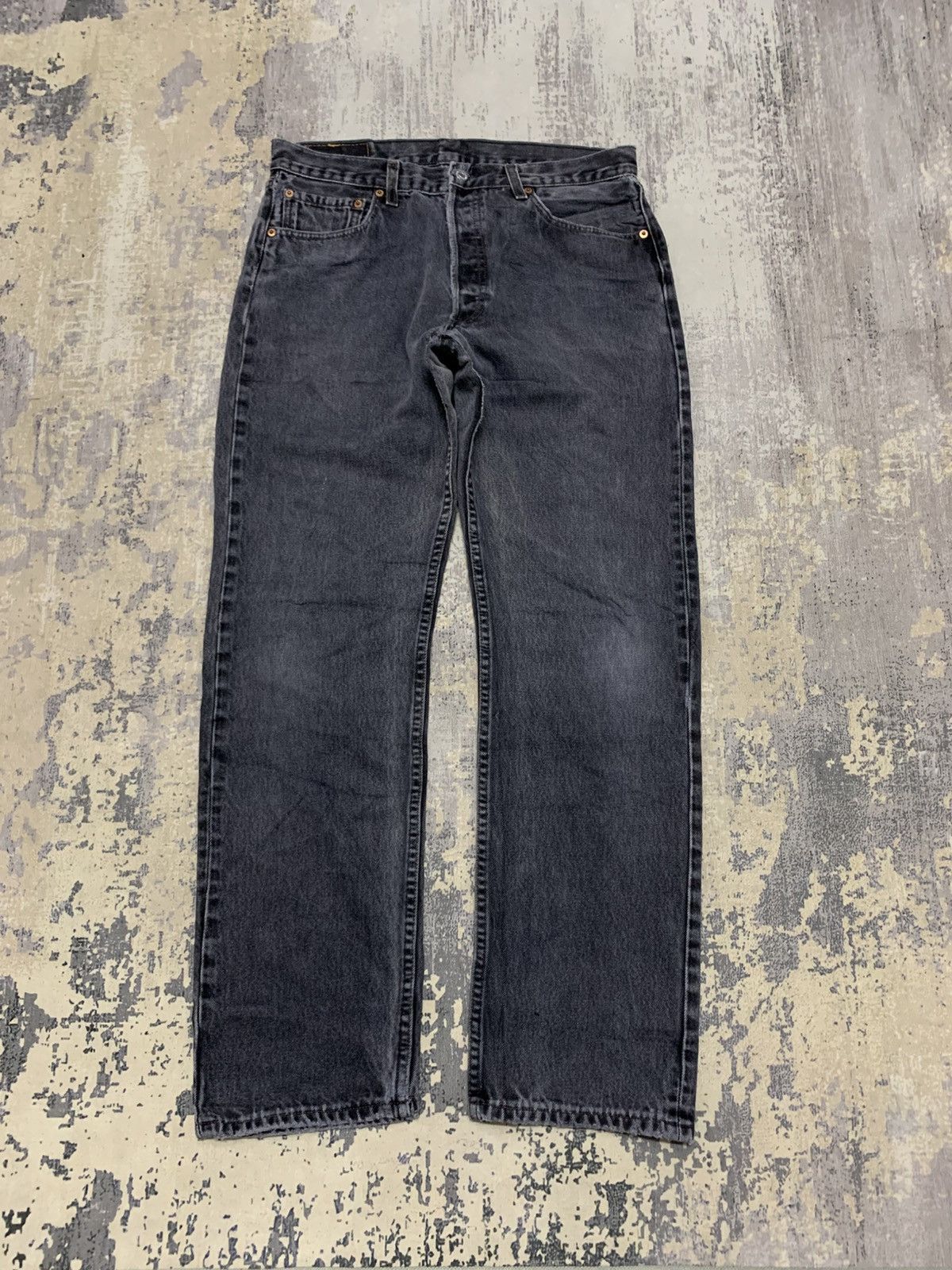 Size 30x35 Vintage Levis 501 Repaired Denim Loose Jeans