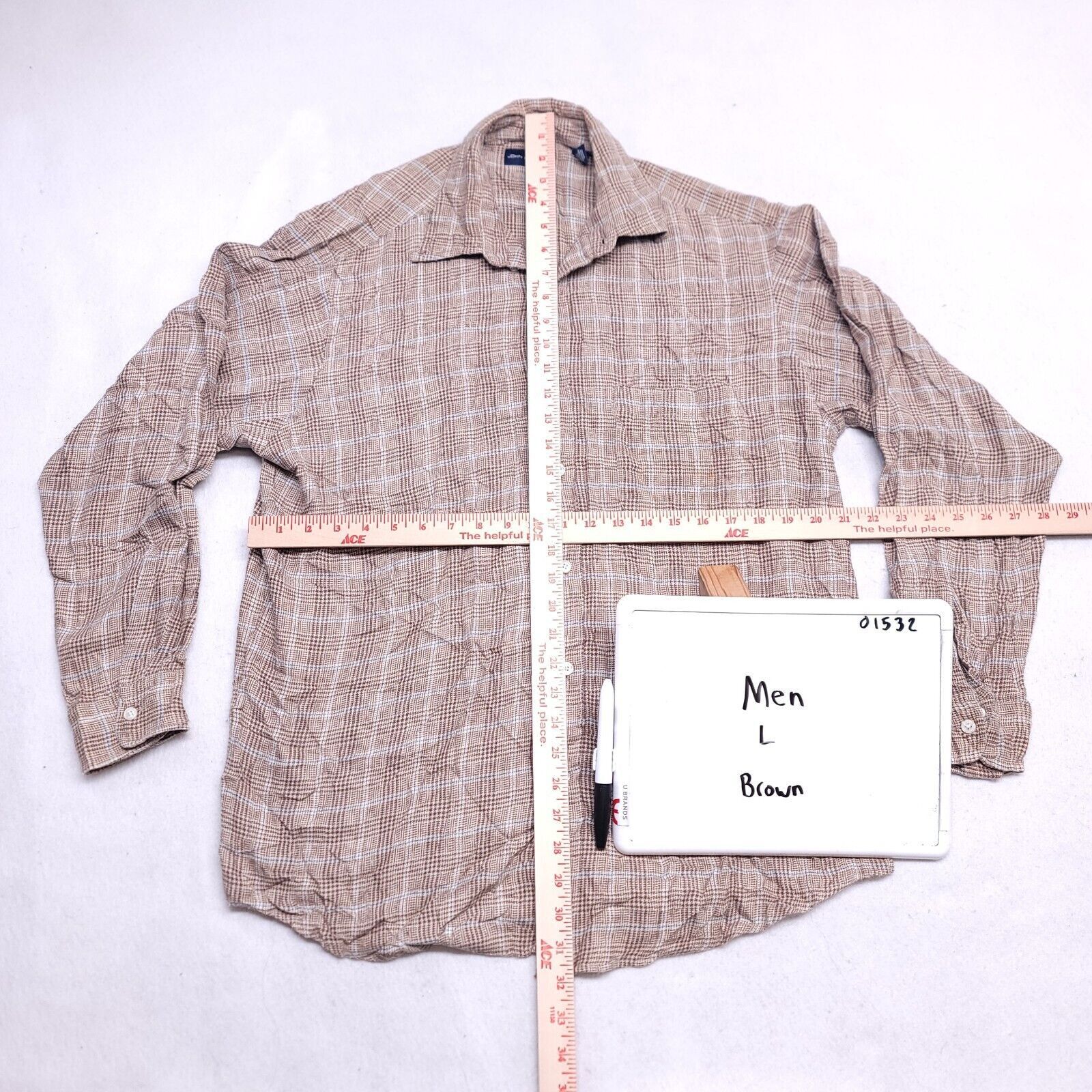 John Ashford John Ashford Tartan Flannel Shirt Mens Size Large L Brown Size US L / EU 52-54 / 3 - 6 Thumbnail
