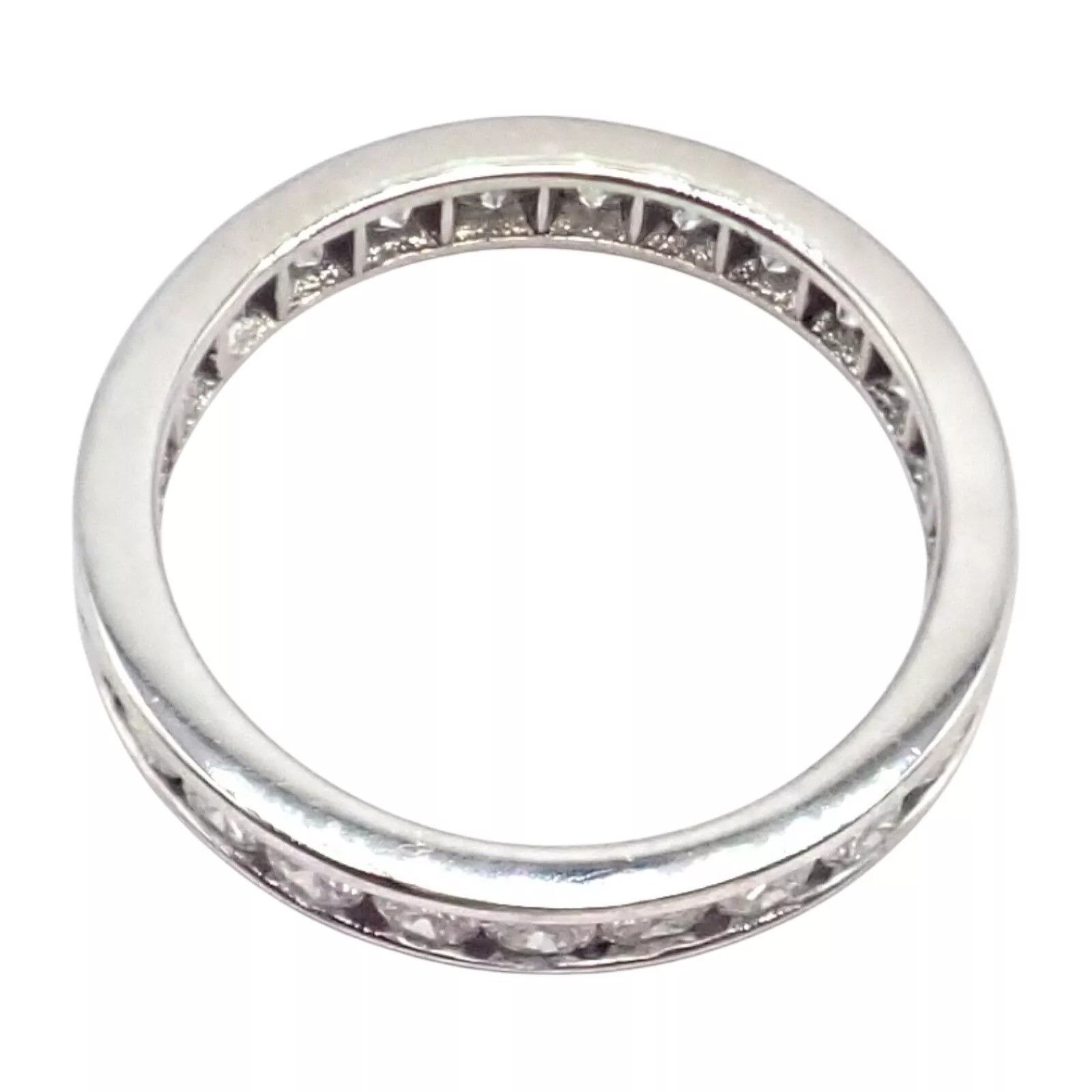 Tiffany & Co. Tiffany & Co Platinum 0.80ct Diamond Eternity 3mm Band Ring Size ONE SIZE - 7 Thumbnail