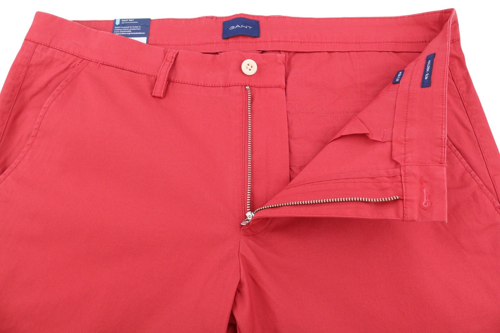 Gant HALLDEN SUNFADED W36/L34 Cardinal Red Zip Trousers 87370 Size US 36 / EU 52 - 4 Thumbnail