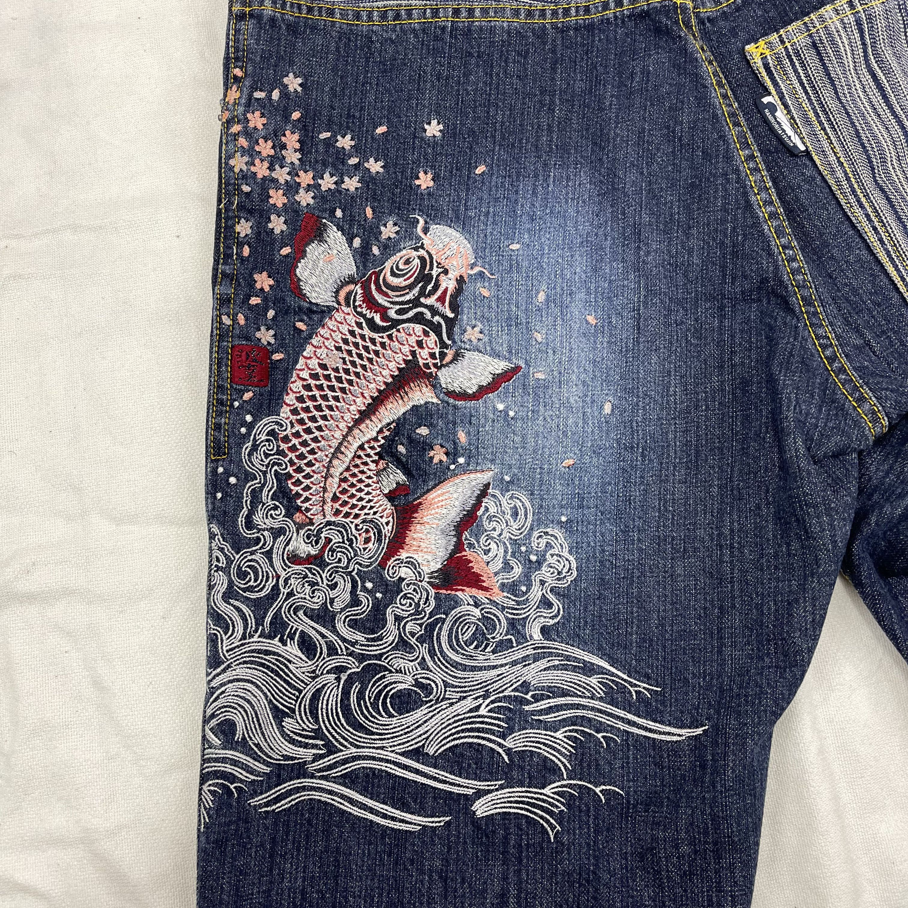 Japanese Brand NAMINORITATSUJIN Short Denim Jeans #1222/AQ Size US 34 / EU 50 - 2 Thumbnail