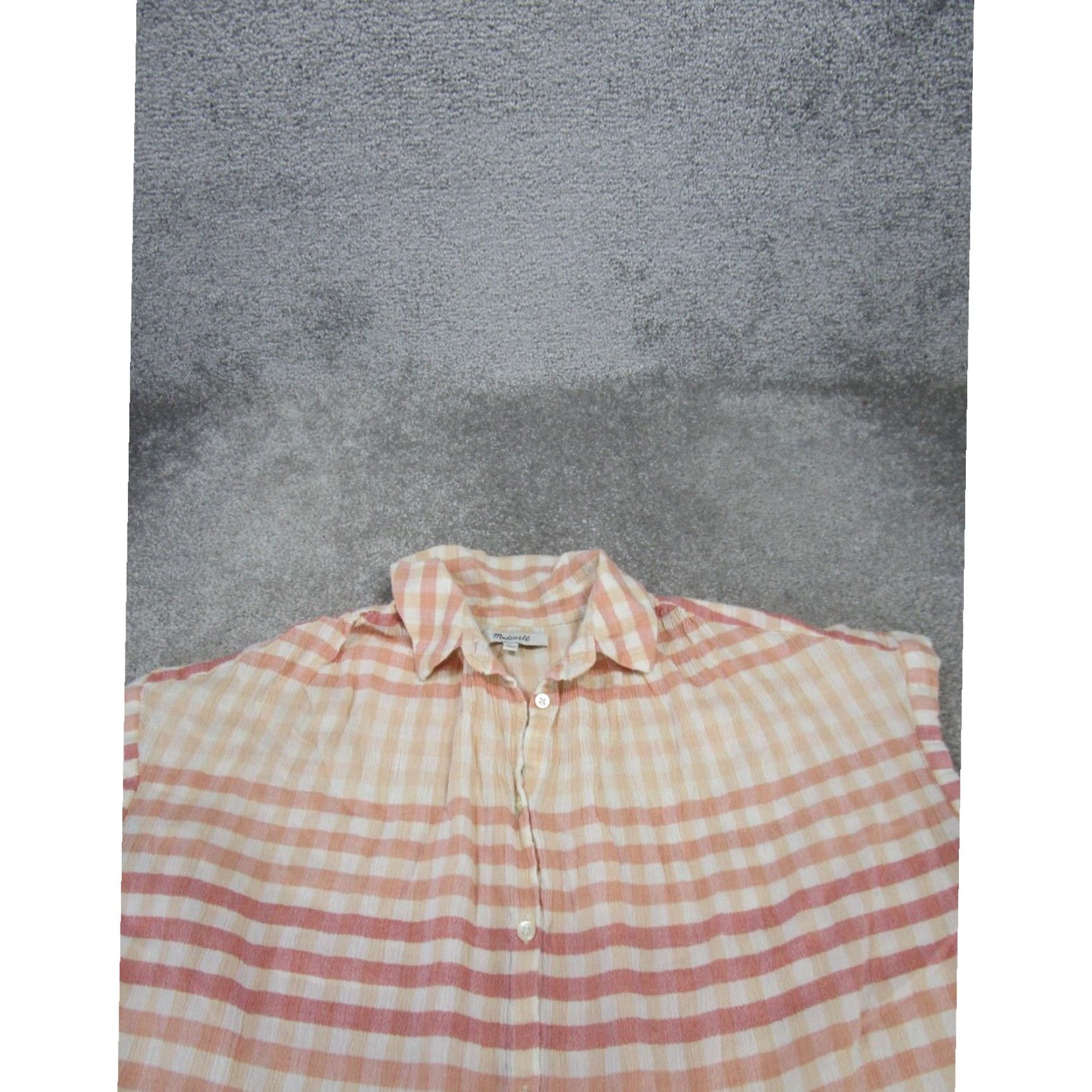 Madewell Madewell Womens Small Cotton Central Tunic Shirt Orange Size S / US 4 / IT 40 - 2 Thumbnail