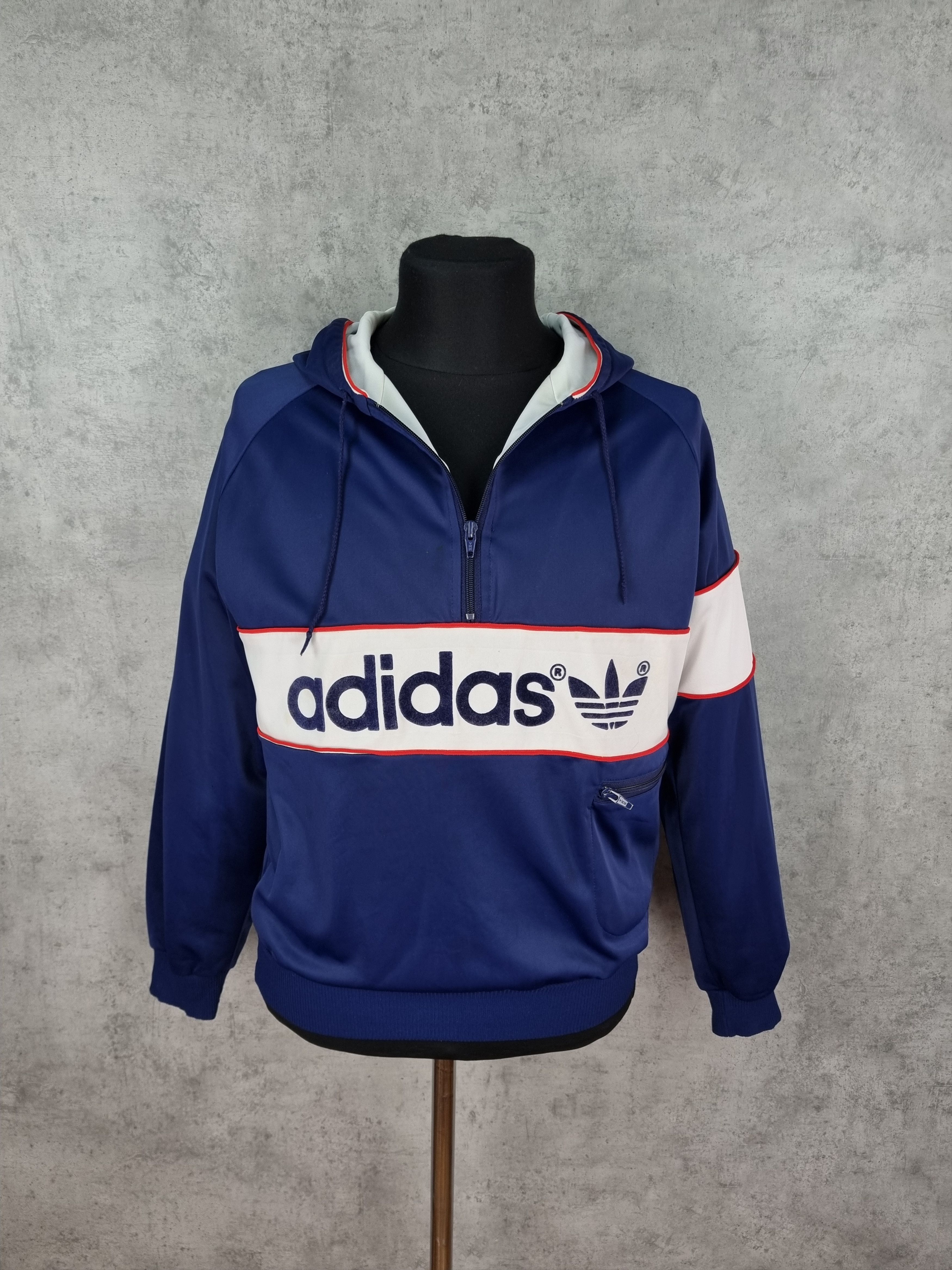 Adidas × Vintage 80s Adidas Vintage Big Flower Logo Hoodie Size US M / EU 48-50 / 2 - 3 Thumbnail