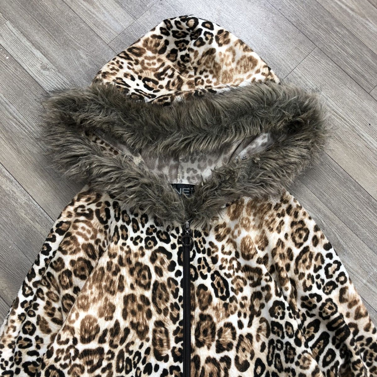 If Six Was Nine × Japanese Brand × Le Grande Bleu (L.G.B.) 2000s Hysteric Glamour Gothic LGB Leopard Fur ZipHoodie Long Size US M / EU 48-50 / 2 - 4 Thumbnail