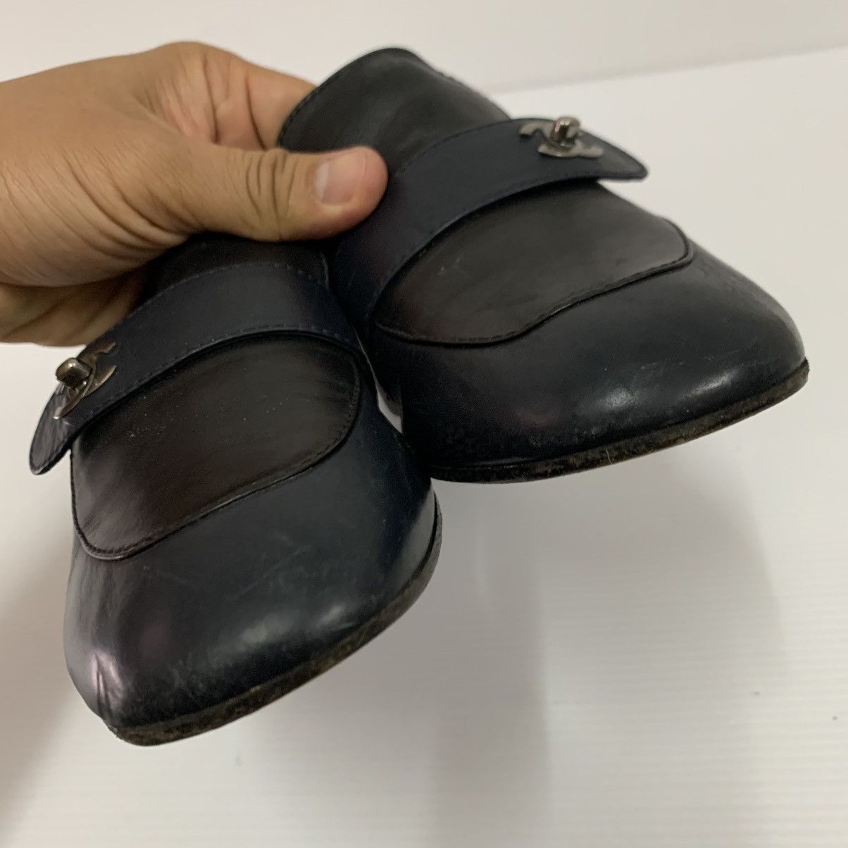 Chanel Chanel CC Logos Black Leather Shoes Pre-owned Size US 8 / IT 38 - 7 Thumbnail