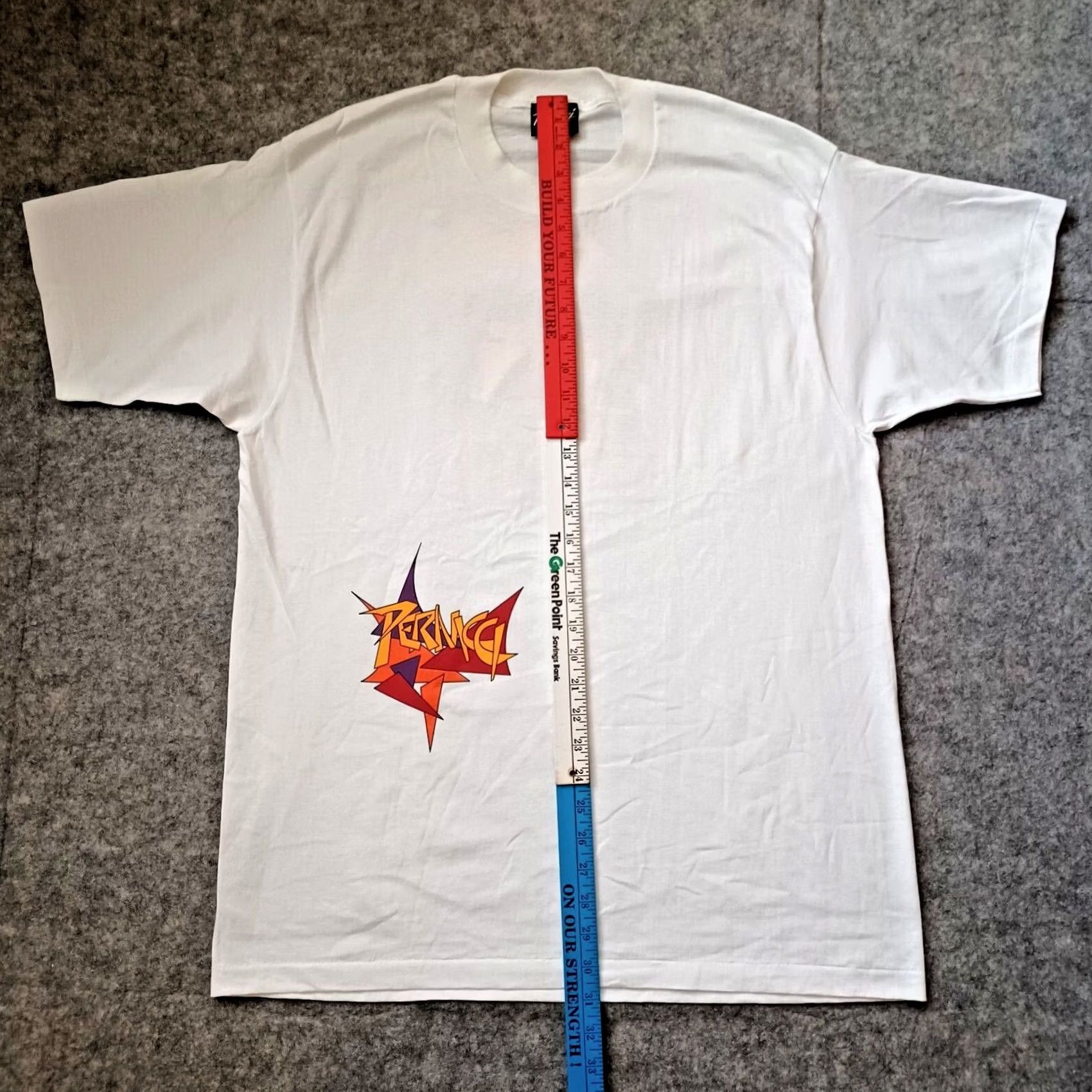 Doublet VINTAGE Pernicci Mens Shirt XL White Graffiti Mosaic Double Sided Single Stitch T-Shirt 90s Logo USA Mens Size US XL / EU 56 / 4 - 7 Thumbnail