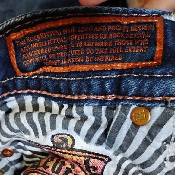 Other Vintage Y2K Rock Revival Eldora Boot Cut Denim Blue Jeans Size 29" - 7 Thumbnail