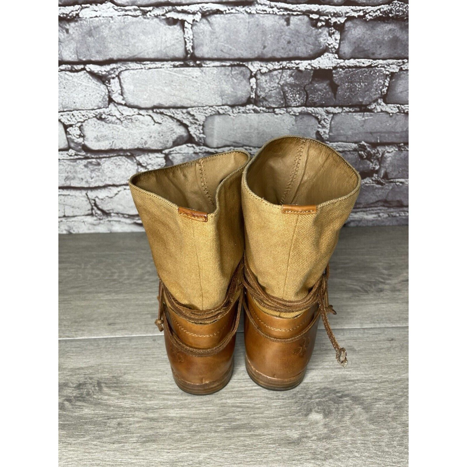 Other Patricia Nash Sabbia Brown Leather Moto Saddle Lace Boots Wo Size US 9.5 / IT 39.5 - 4 Thumbnail
