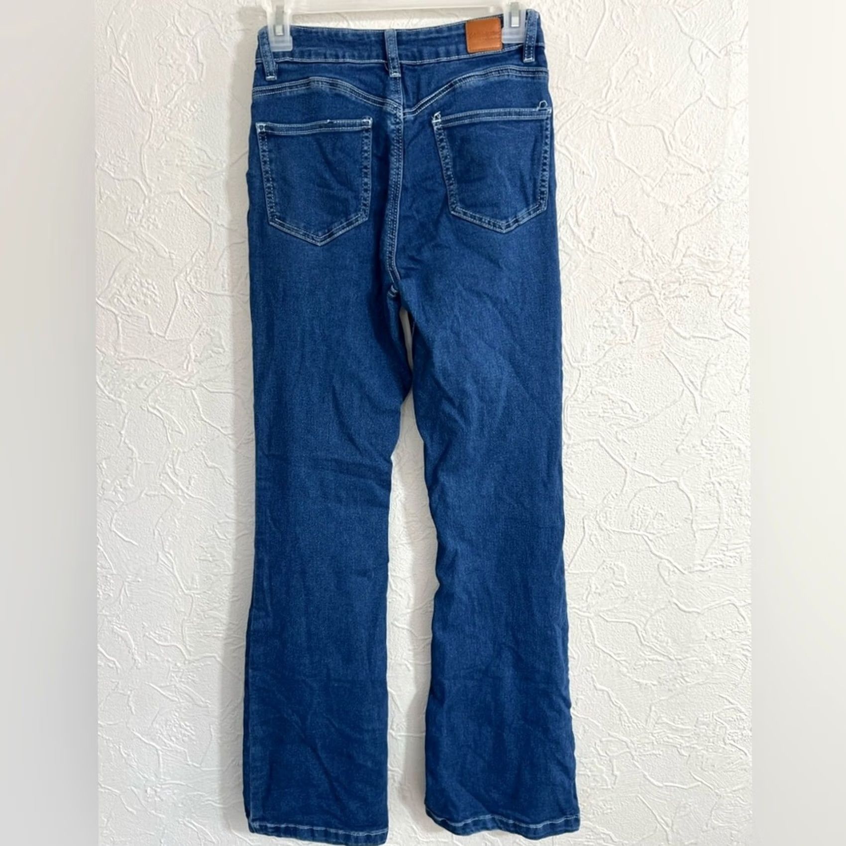 Vintage Dollhouse Jeans Straight 6 Regular Blue Dark Wash SZ 5/6 Stretch Women's Boys Girls Mens? Size 28" / US 6 / IT 42 - 2 Thumbnail