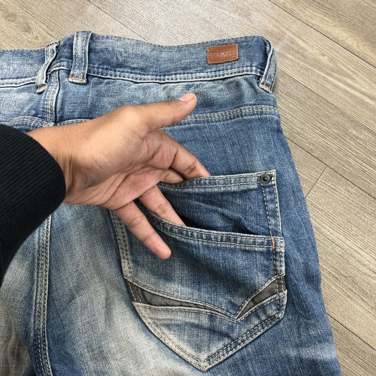 If Six Was Nine × Japanese Brand × Le Grande Bleu (L.G.B.) 2000s Nicole Club Multi Pocket Faded Bootcut Flared Jeans Size US 31 - 19 Thumbnail