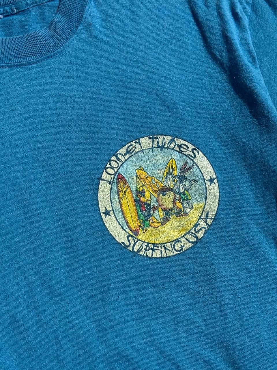 Giant Vintage Looney Tunes Surfing USA 1998 T Shirt Warner Bros Size US M / EU 48-50 / 2 - 5 Thumbnail